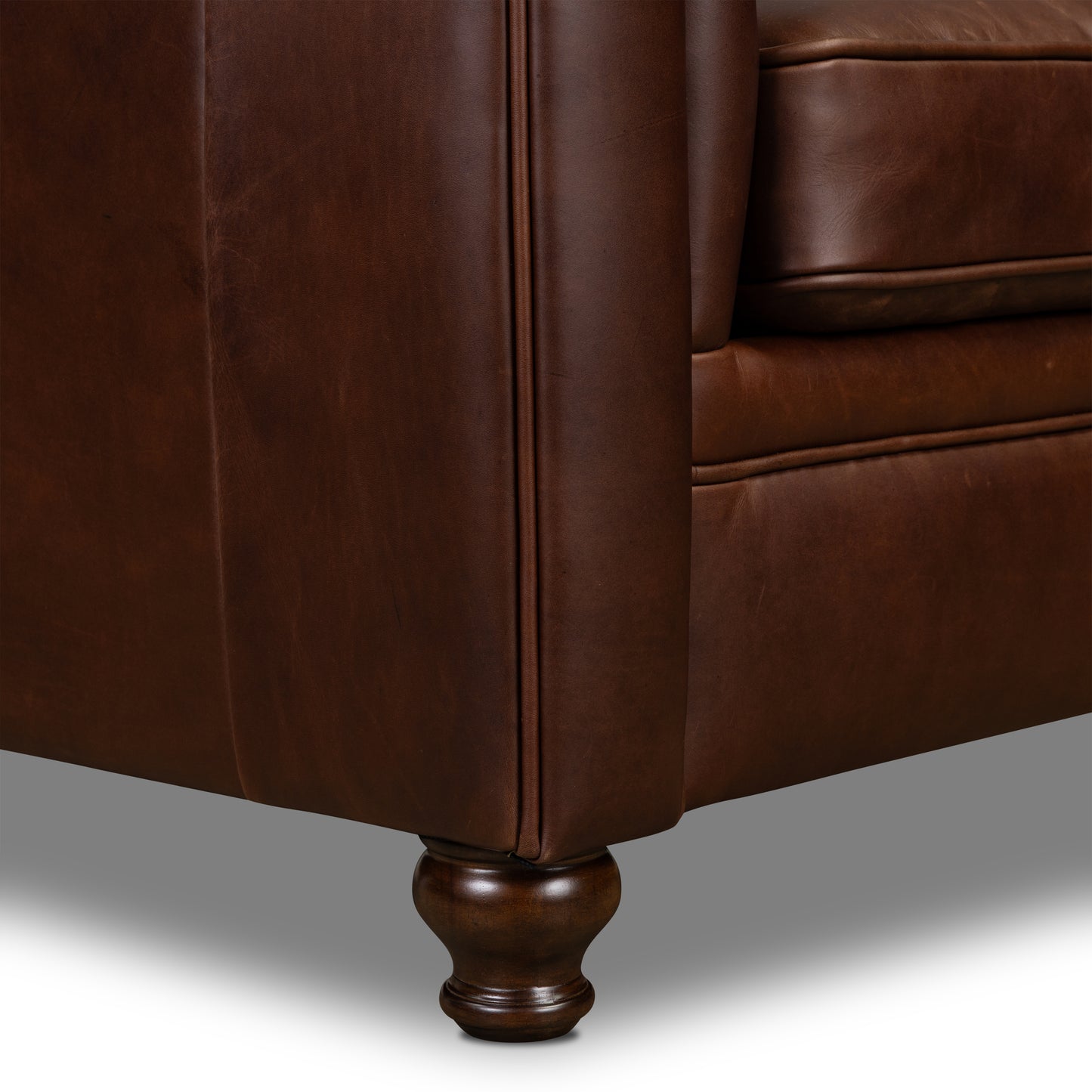 Lyon Leather Lounge Chair | Oscuro Brown | Single
