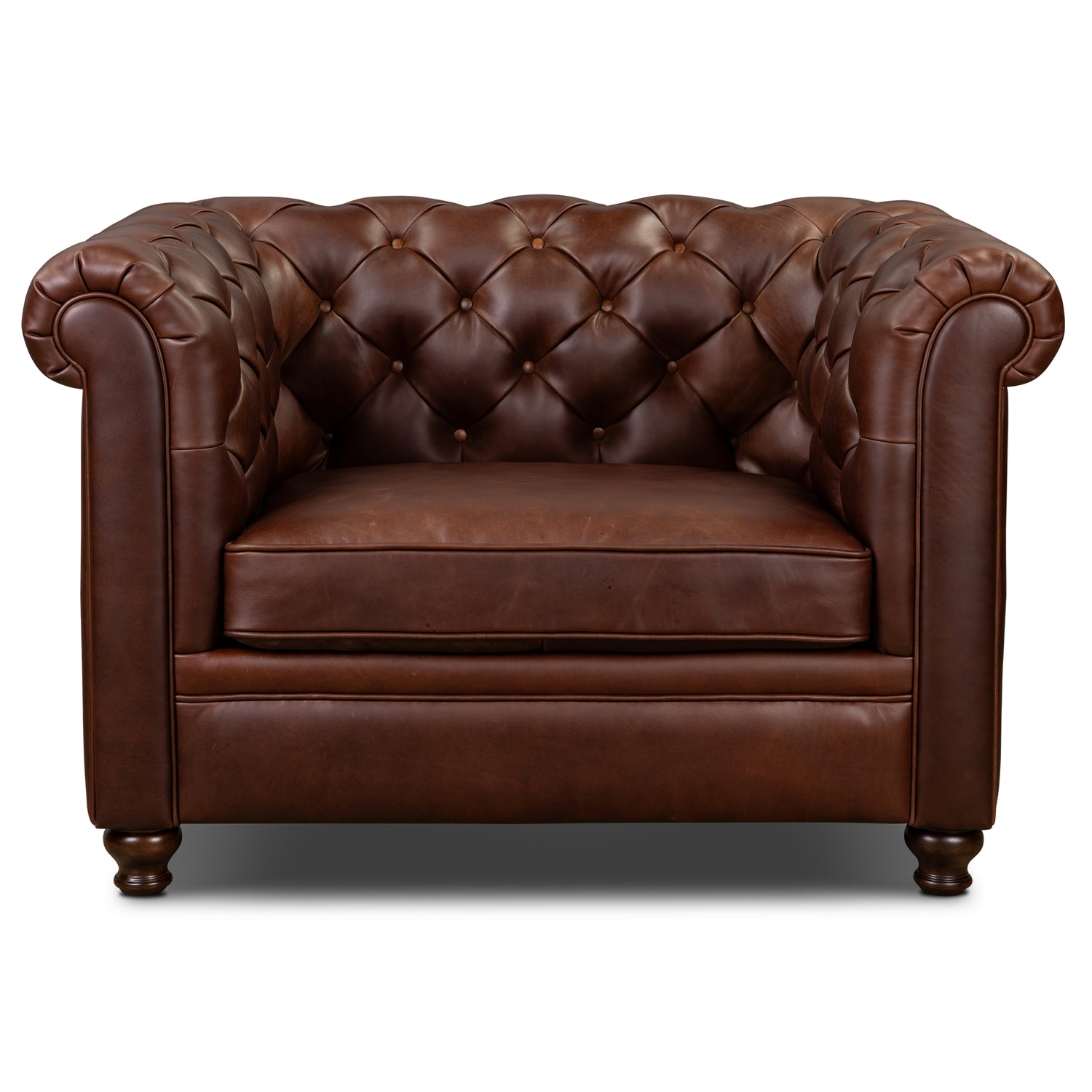 Lyon Leather Lounge Chair | Oscuro Brown | Single 