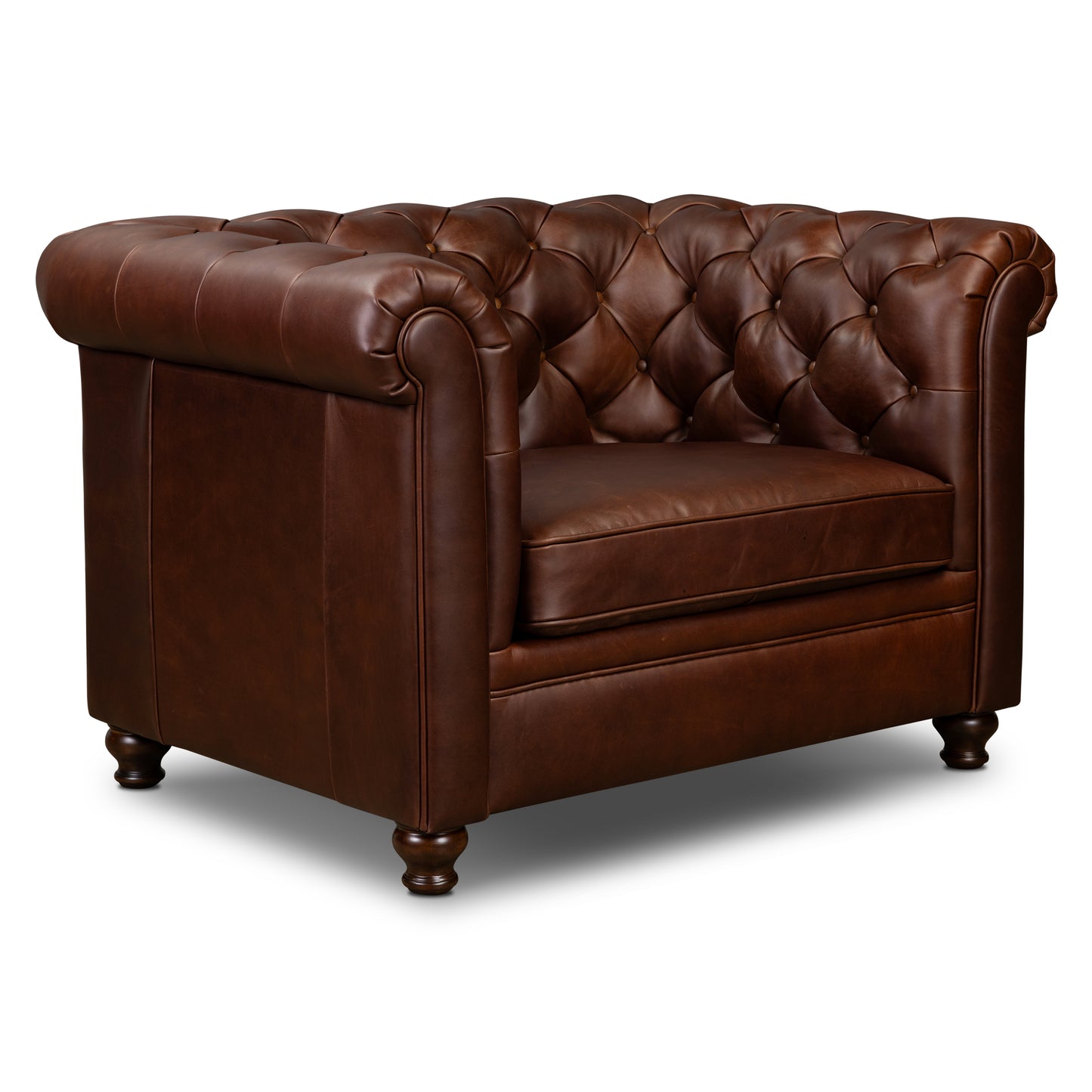 Lyon Leather Lounge Chair | Oscuro Brown | Set of 2