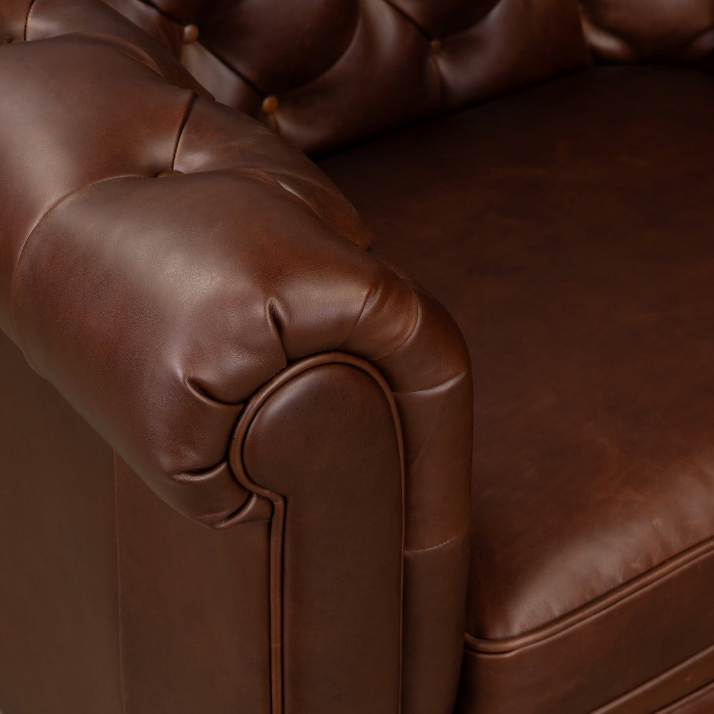 Lyon Leather Lounge Chair | Oscuro Brown | Set of 2