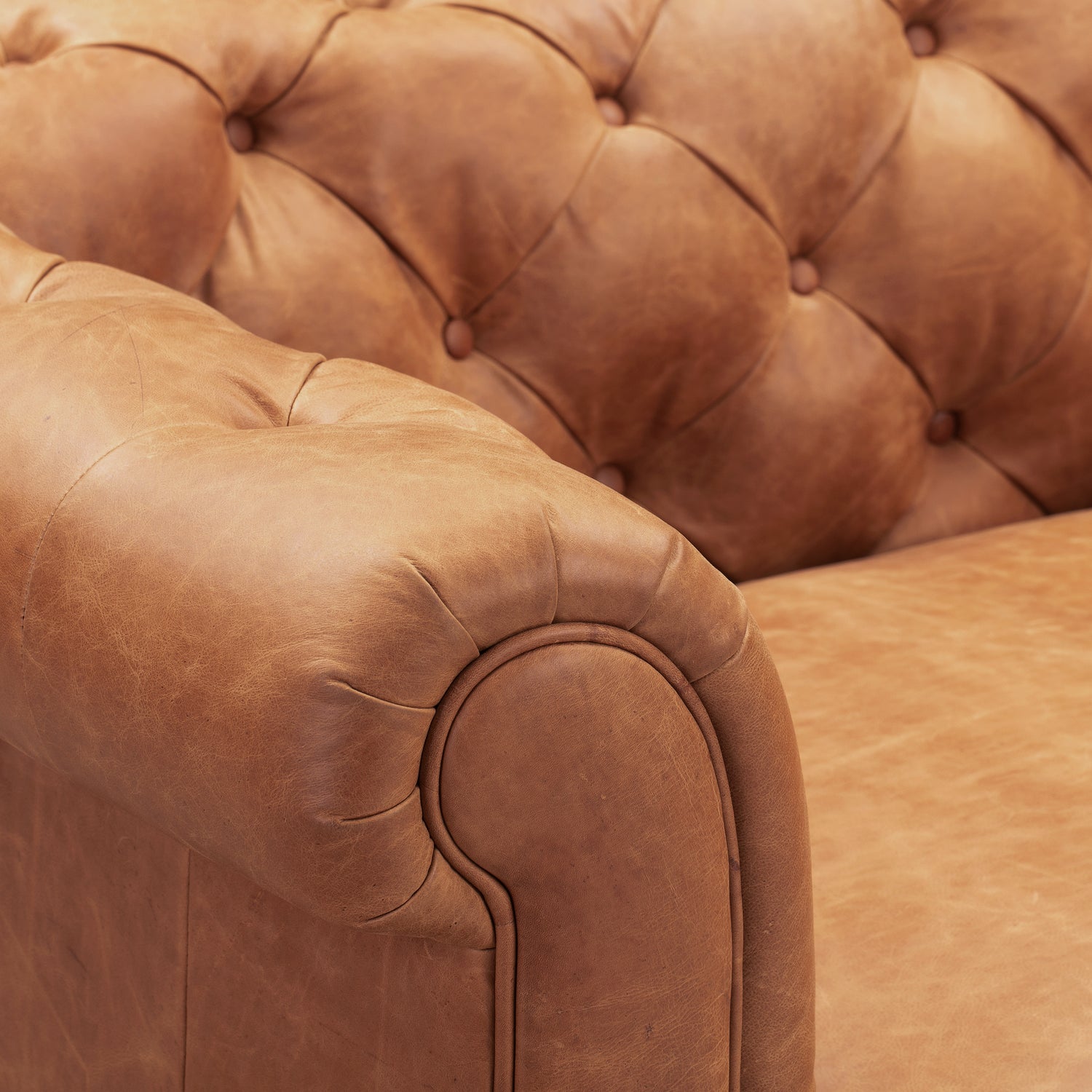 Lyon Leather Lounge Chair | Cognac Tan | Single 