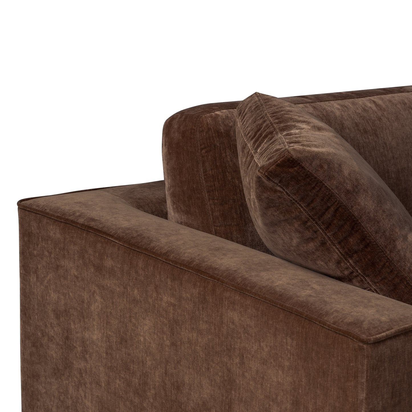Capri 99" Velvet Sofa | Bronzer Brown
