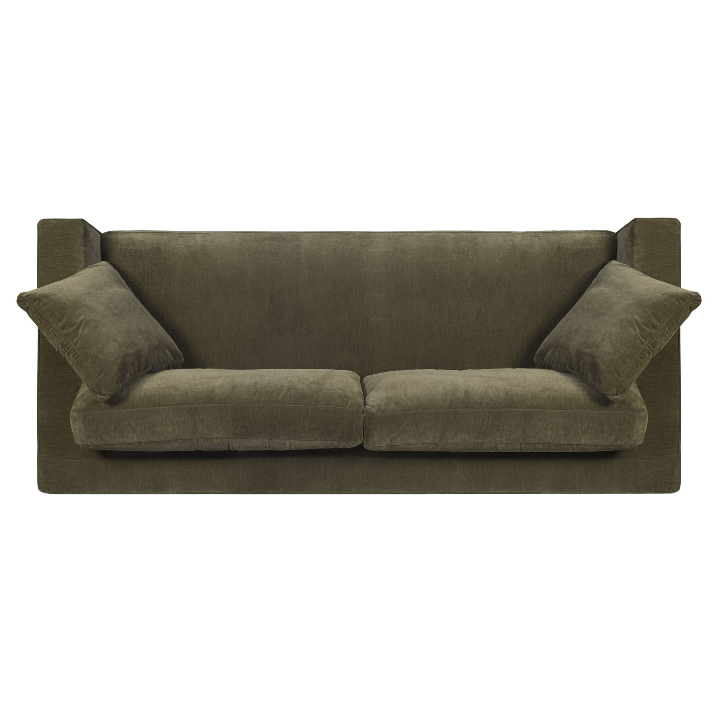 Capri 99" Velvet Sofa | Lume Green