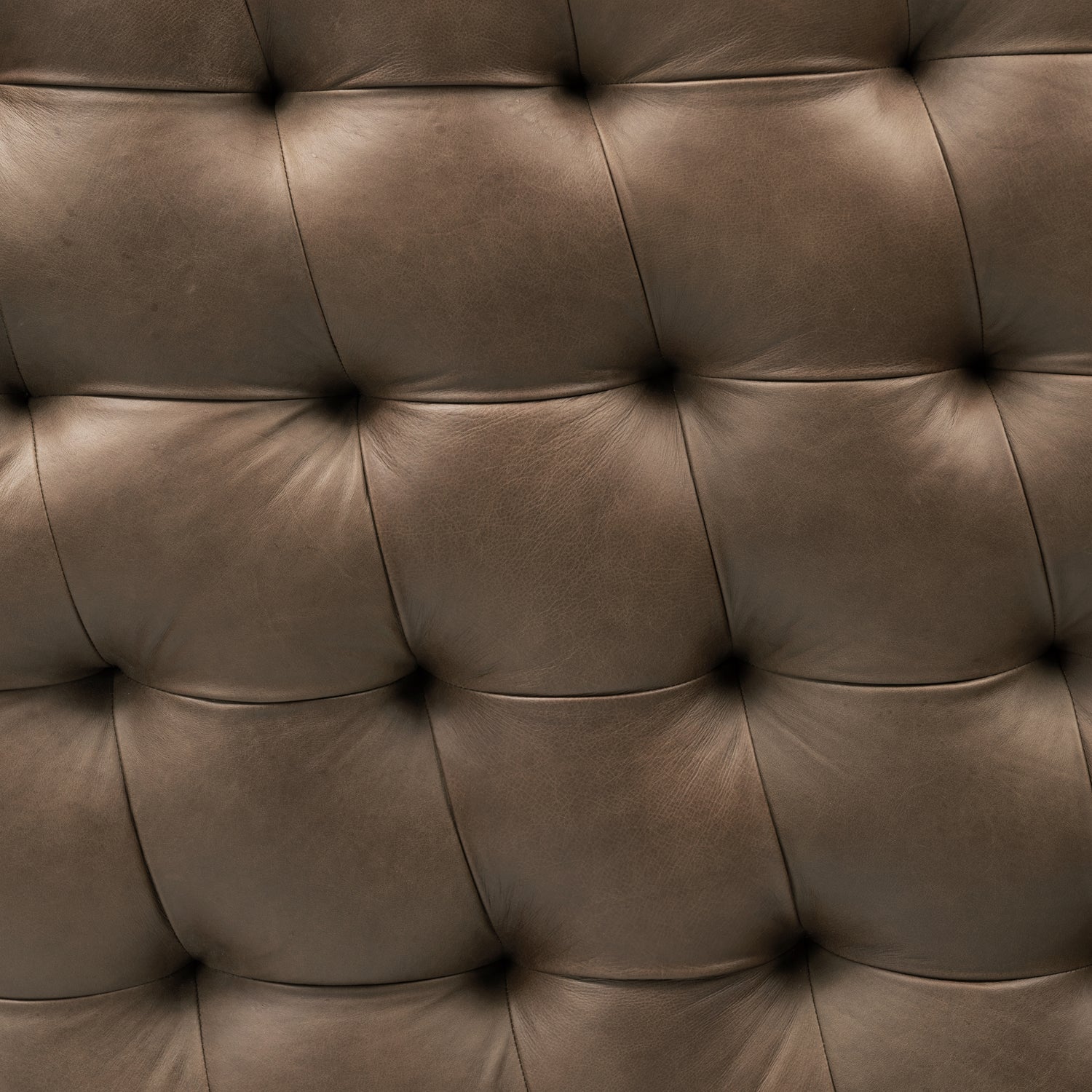 Ascot Leather Ottoman | Cocoa Brown 
