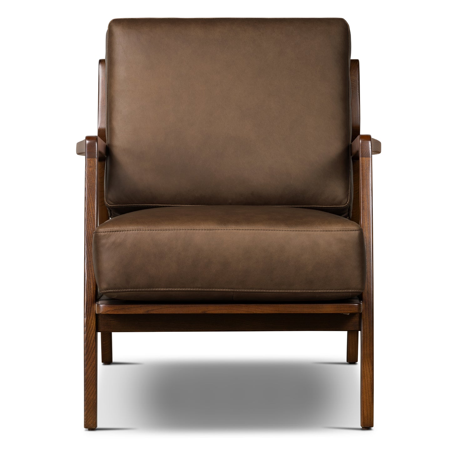Verity Leather Lounge Chair | Cocoa Brown