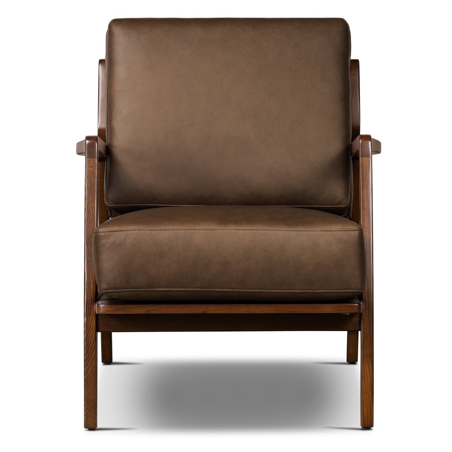 Verity Leather Lounge Chair | Cocoa Brown 