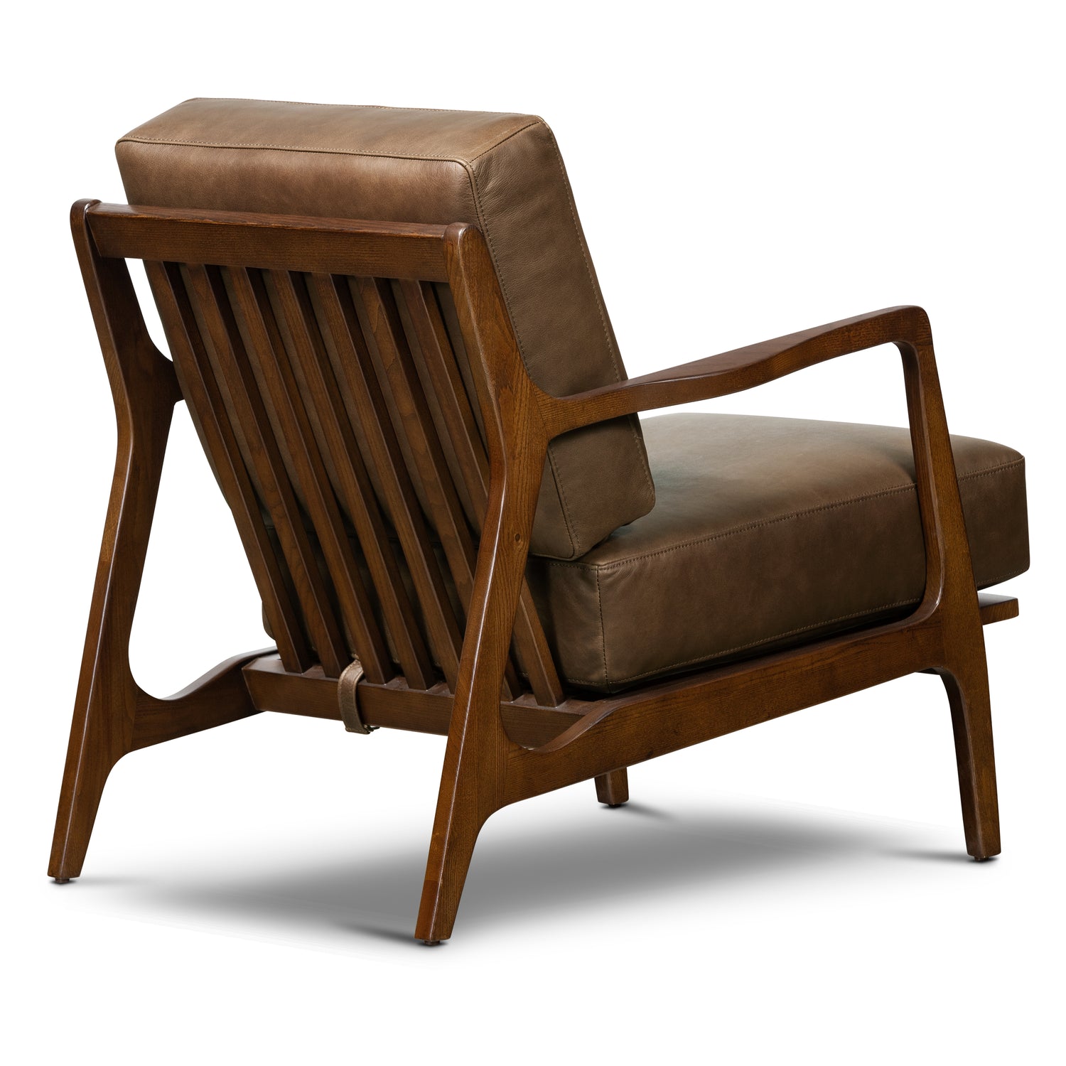 Verity Leather Lounge Chair | Cocoa Brown 