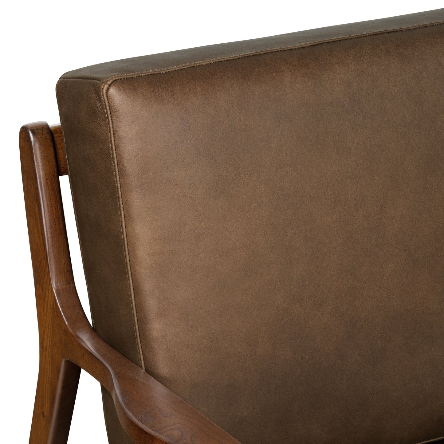 Verity Leather Lounge Chair | Cocoa Brown