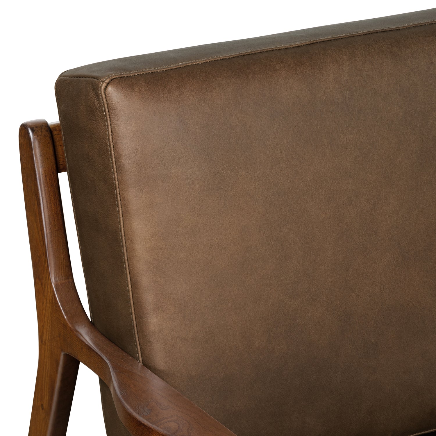 Verity Leather Lounge Chair | Cocoa Brown 