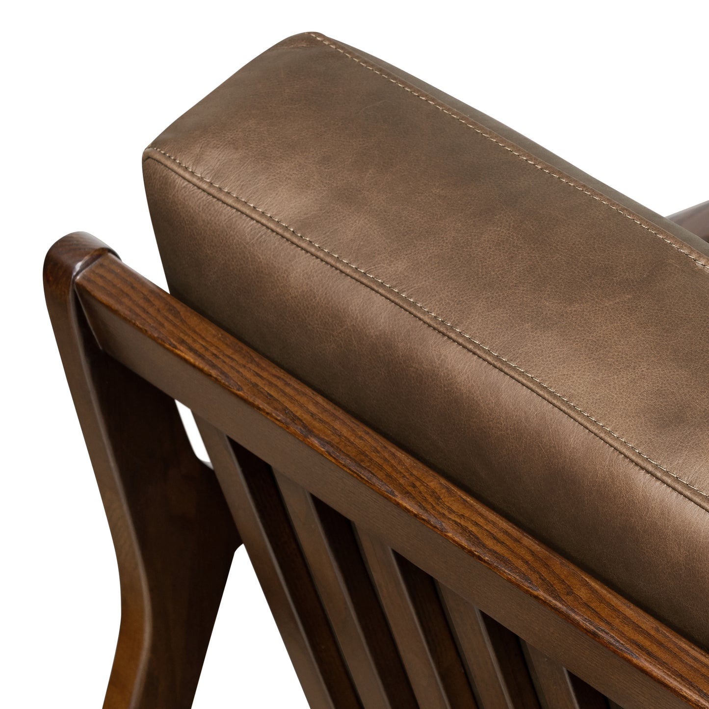 Verity Leather Lounge Chair | Cocoa Brown