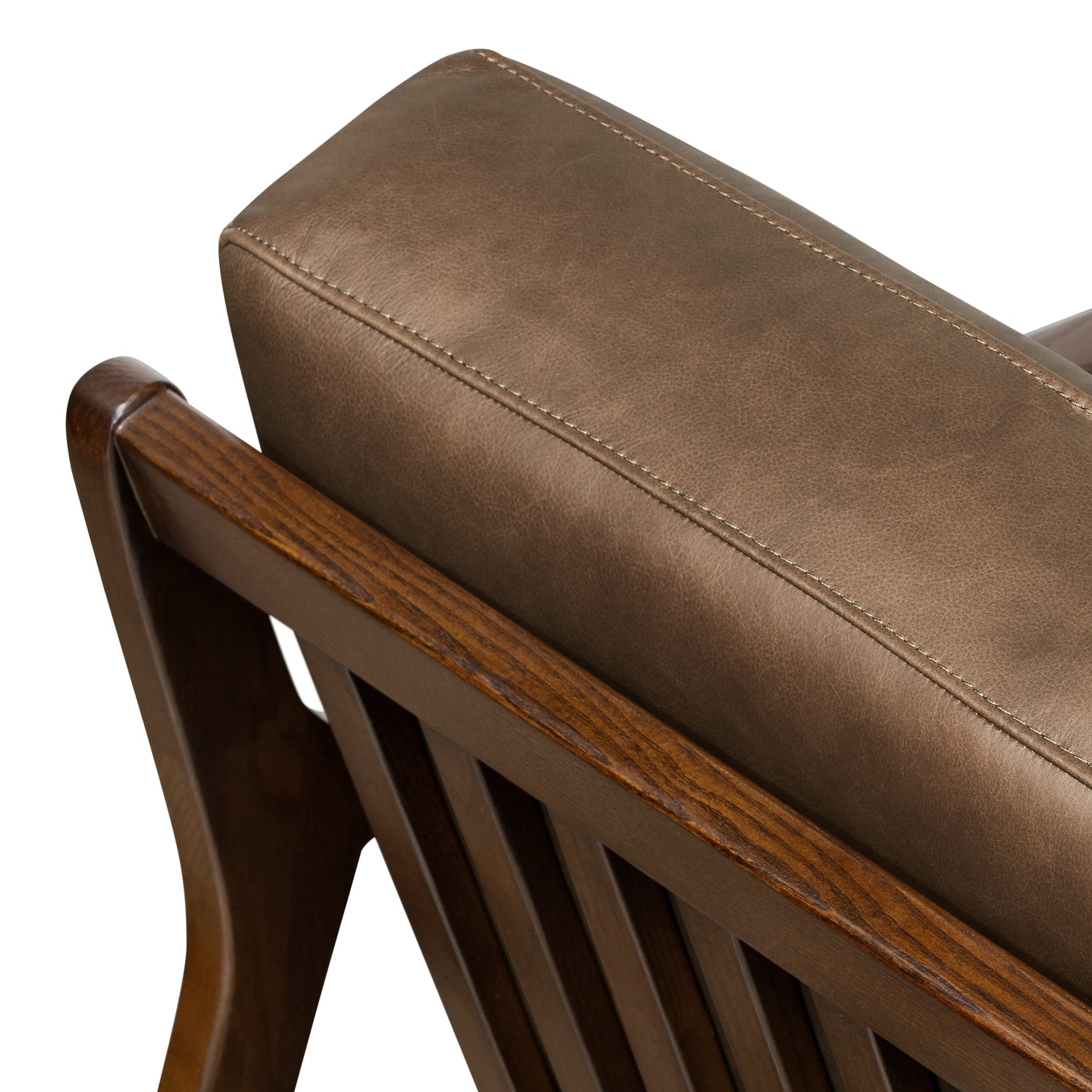 Verity Leather Lounge Chair | Cocoa Brown 