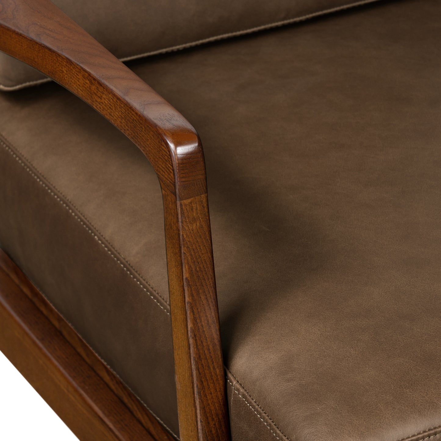 Verity Leather Lounge Chair | Cocoa Brown
