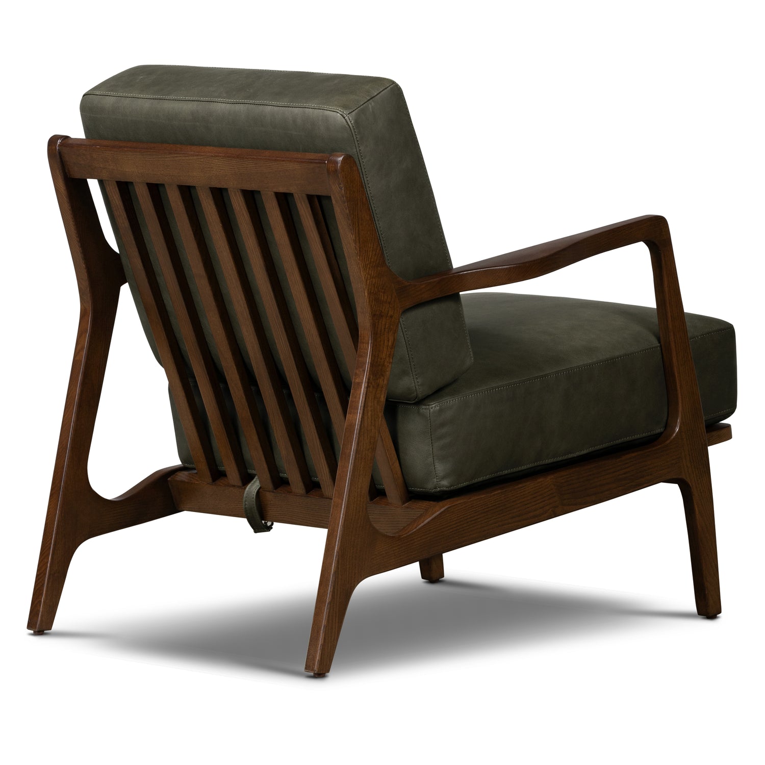 Verity Leather Lounge Chair | Olivine Green 