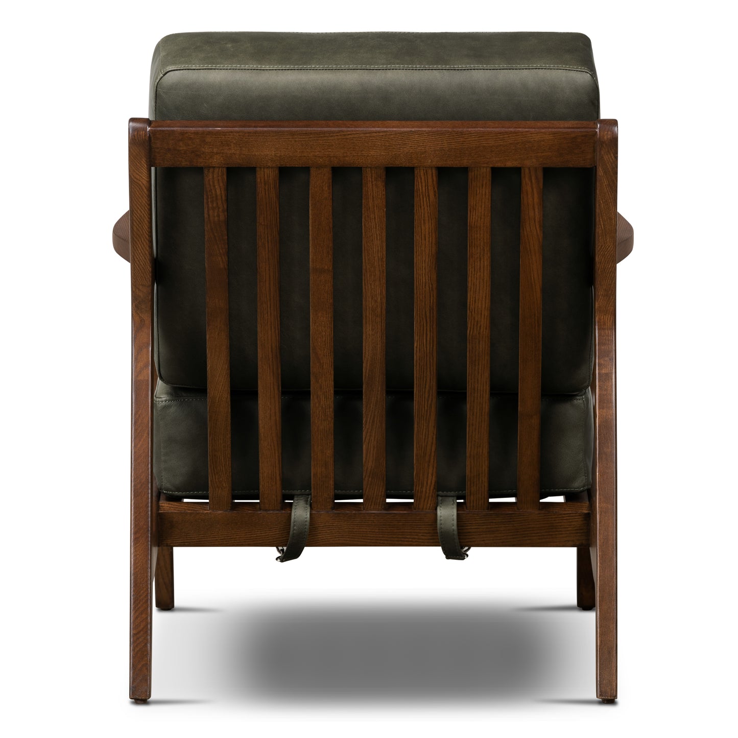 Verity Leather Lounge Chair | Olivine Green