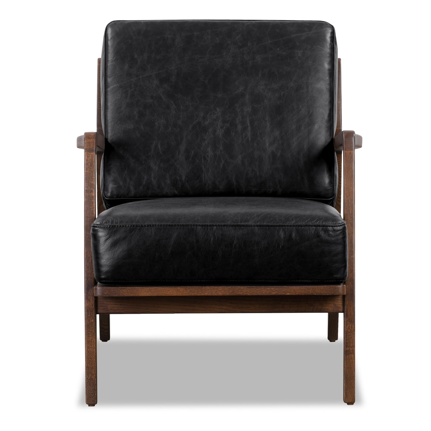 Verity Leather Lounge Chair | Onyx Black