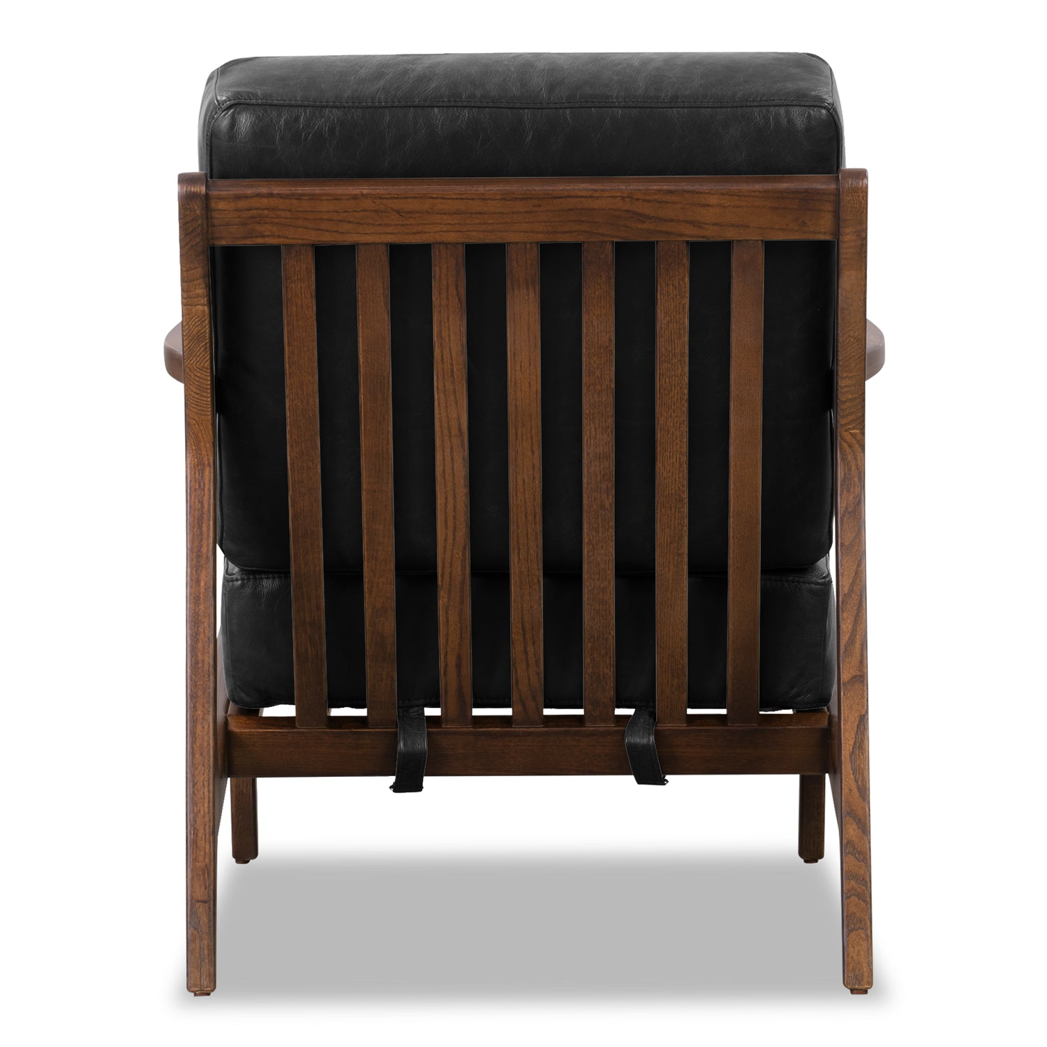 Verity Leather Lounge Chair | Onyx Black 