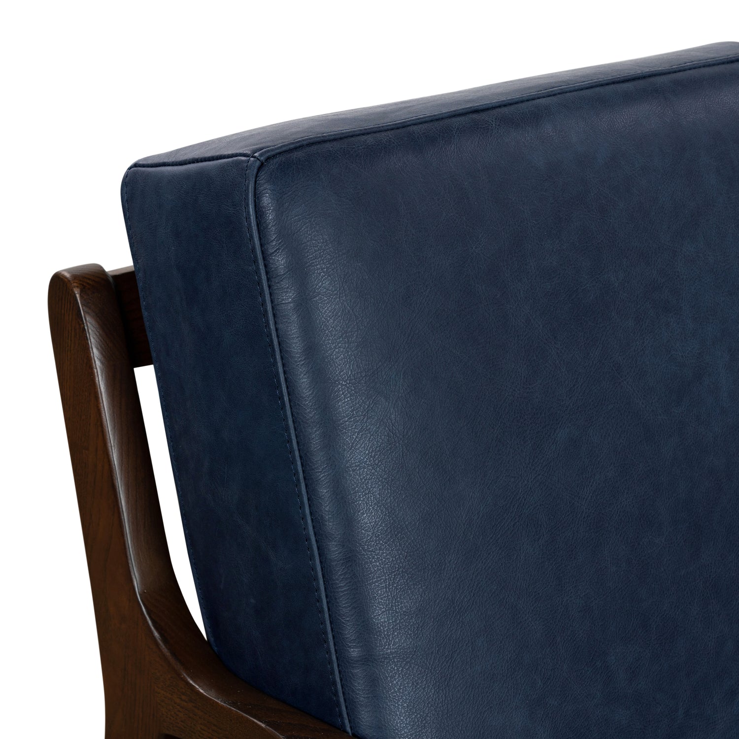 Verity Leather Lounge Chair | Midnight Blue 