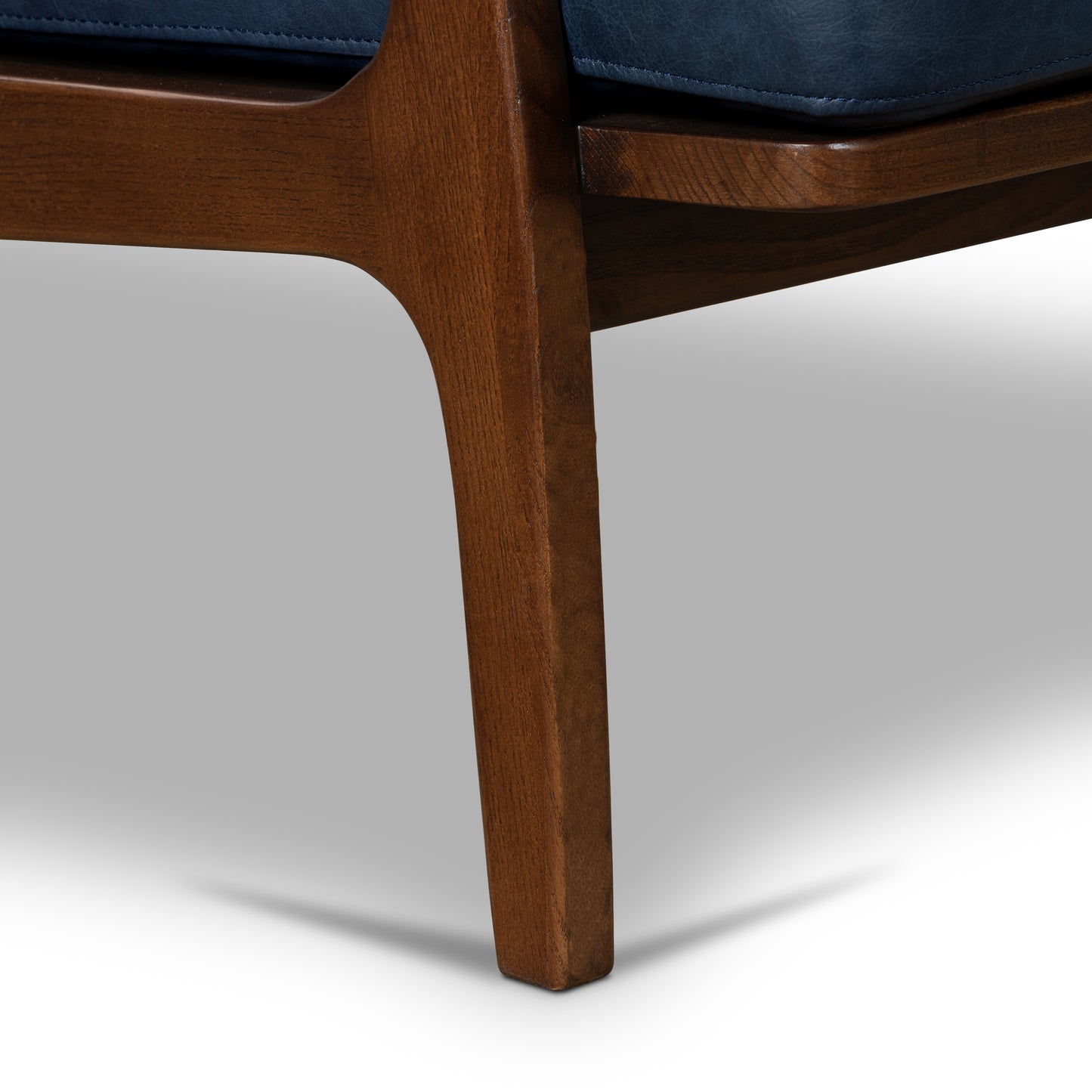 Verity Leather Lounge Chair | Midnight Blue