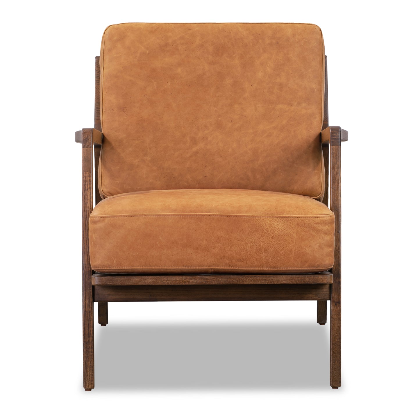 Verity Leather Lounge Chair | Cognac Tan