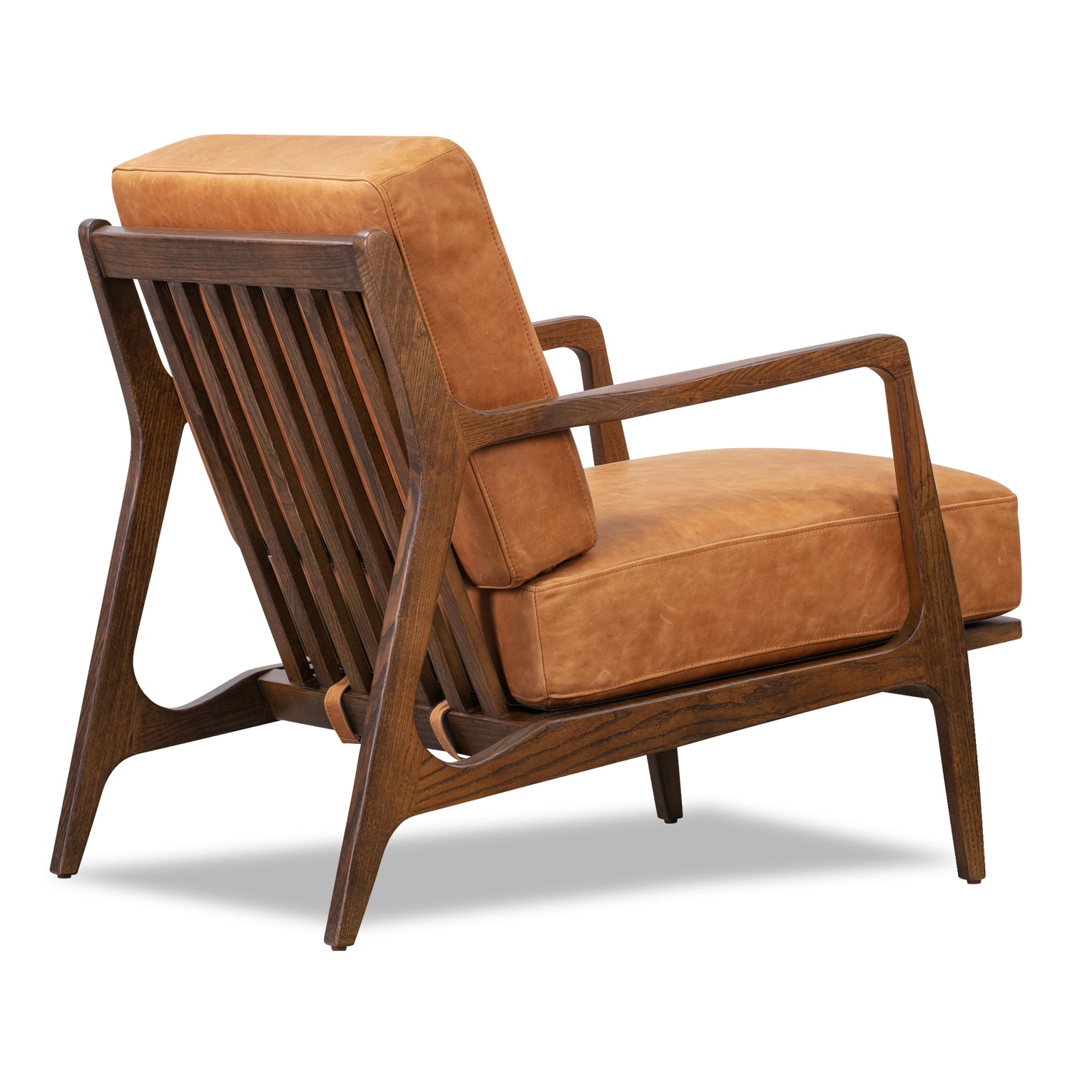 Verity Leather Lounge Chair | Cognac Tan 