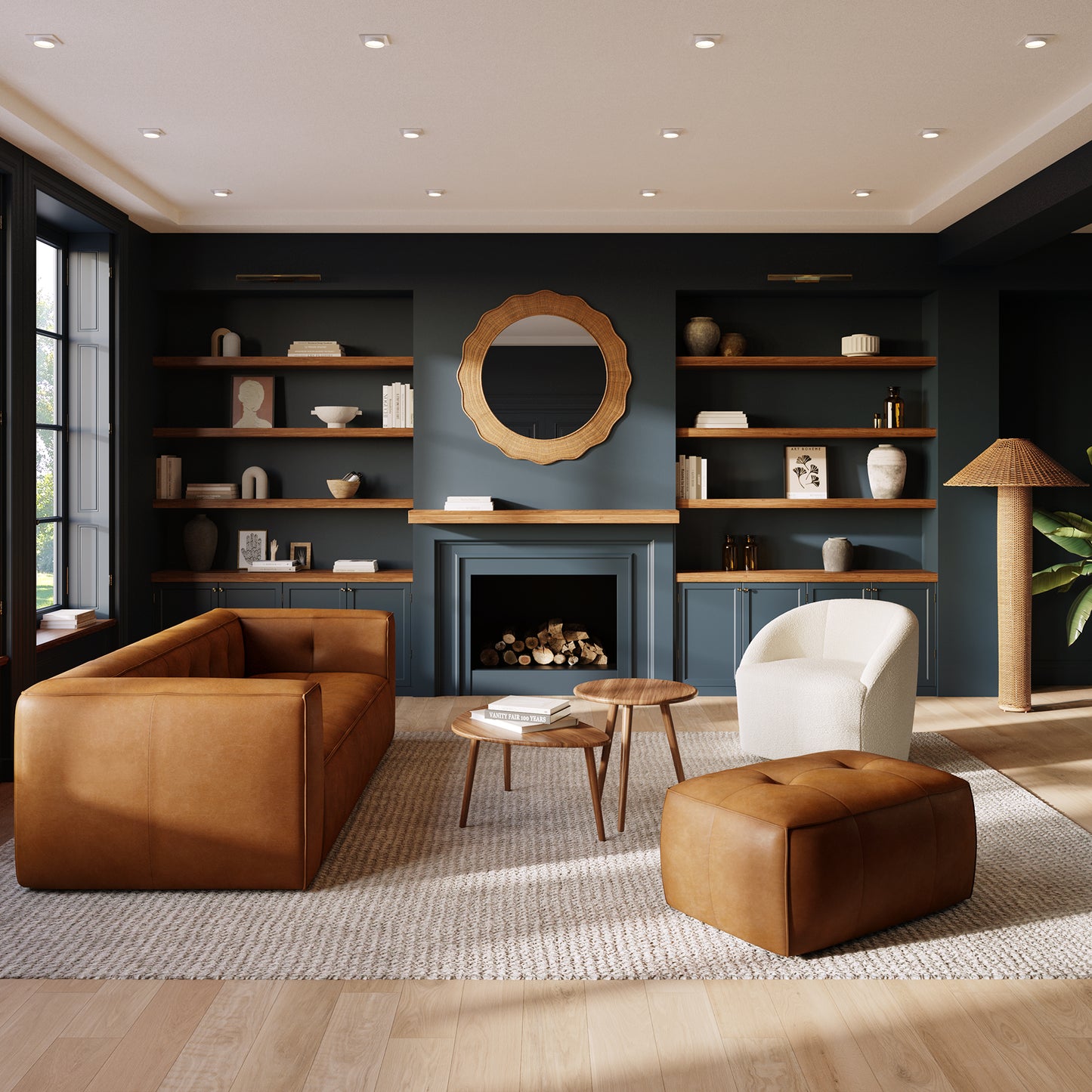 Capa 96.5" Leather Sofa | Saddle Tan
