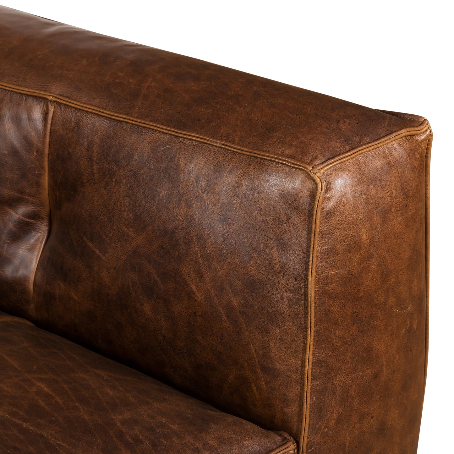 Capa 96.5" Leather Sofa | Chocolate Brown