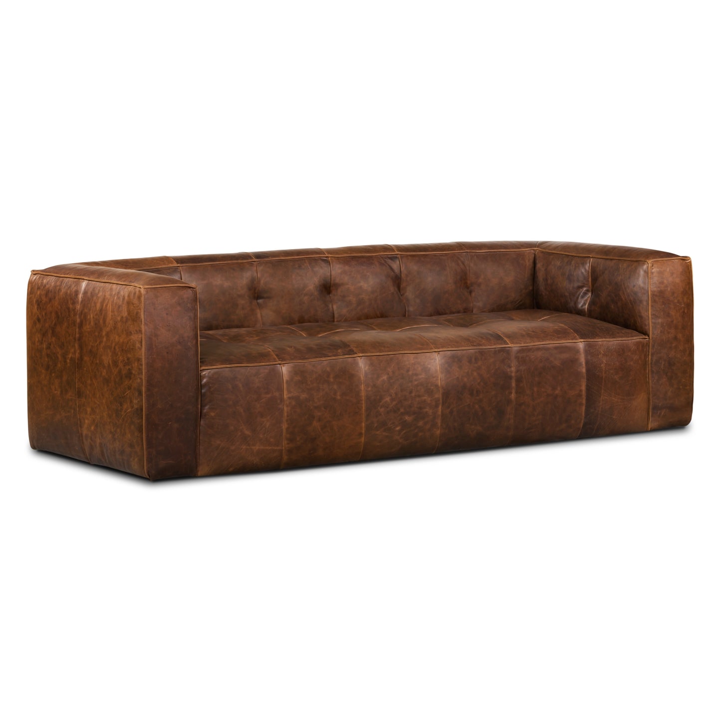 Capa 96.5" Leather Sofa | Chocolate Brown