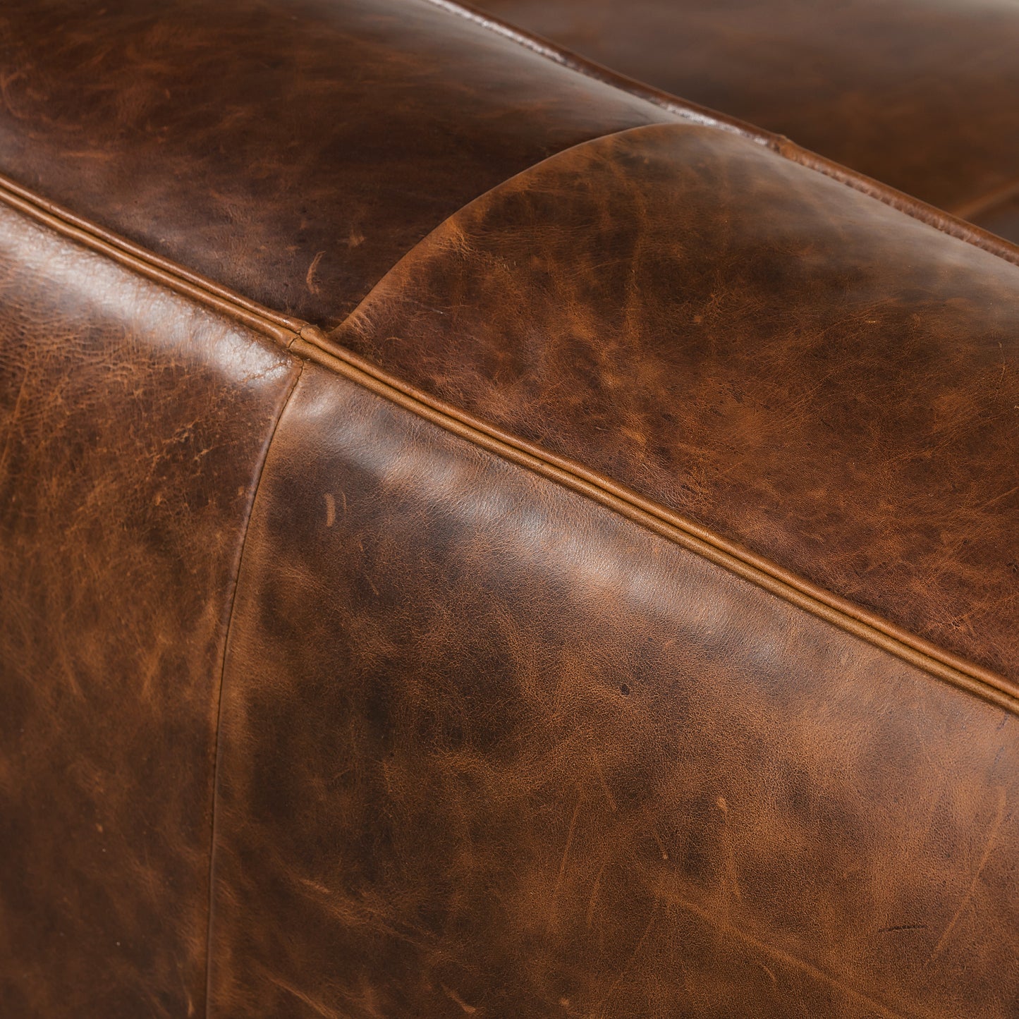 Capa 96.5" Leather Sofa | Chocolate Brown