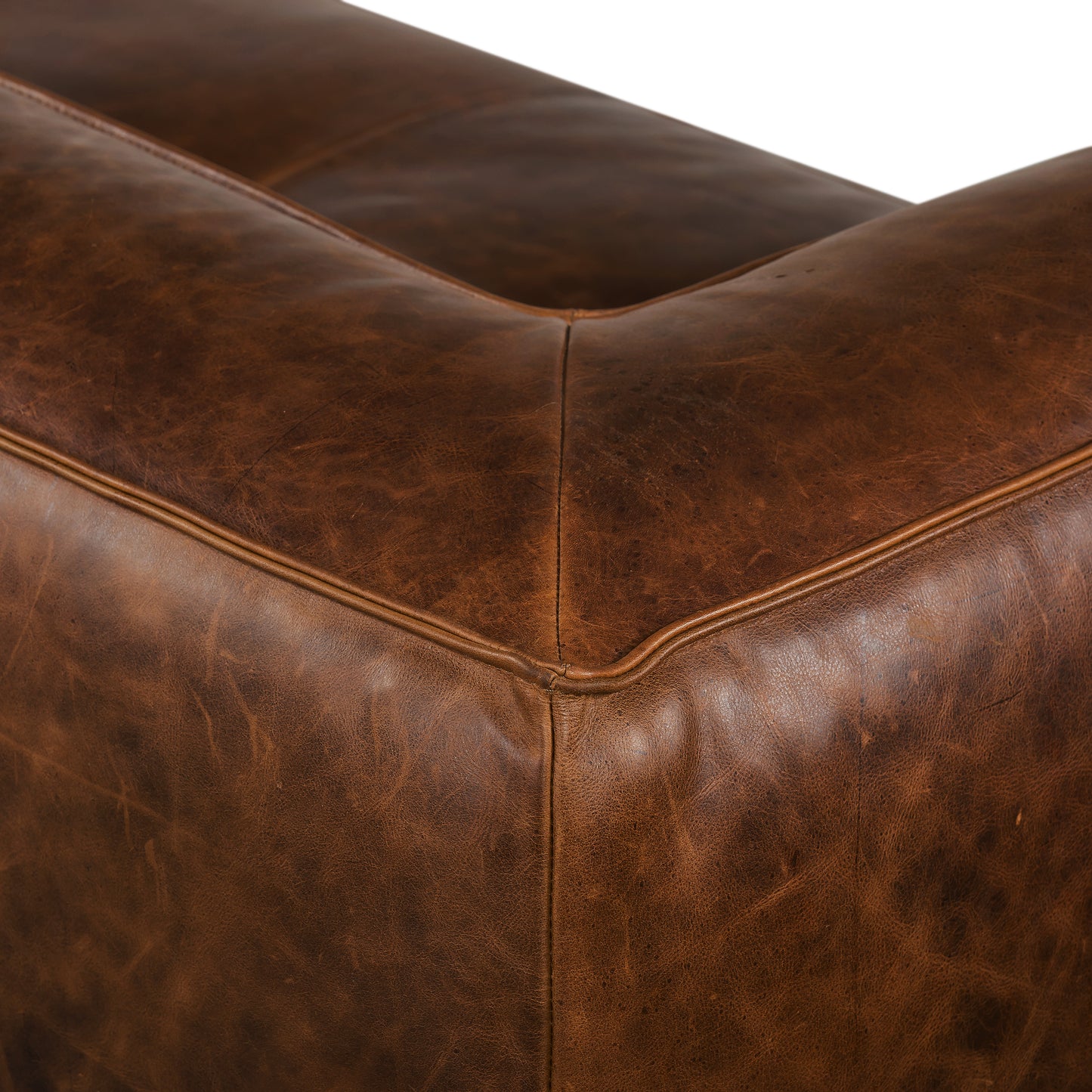 Capa 96.5" Leather Sofa | Chocolate Brown