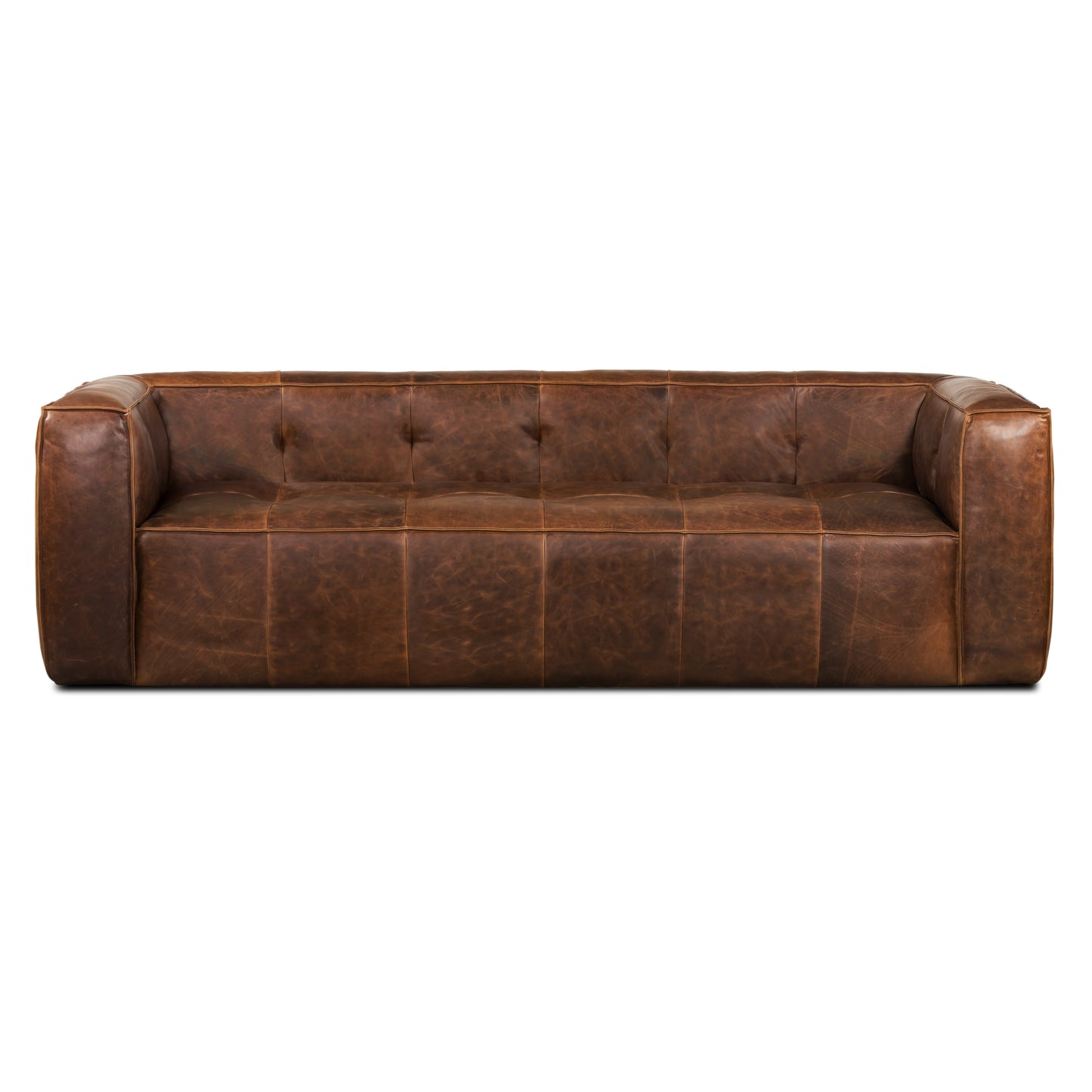 Capa 96.5" Leather Sofa | Chocolate Brown