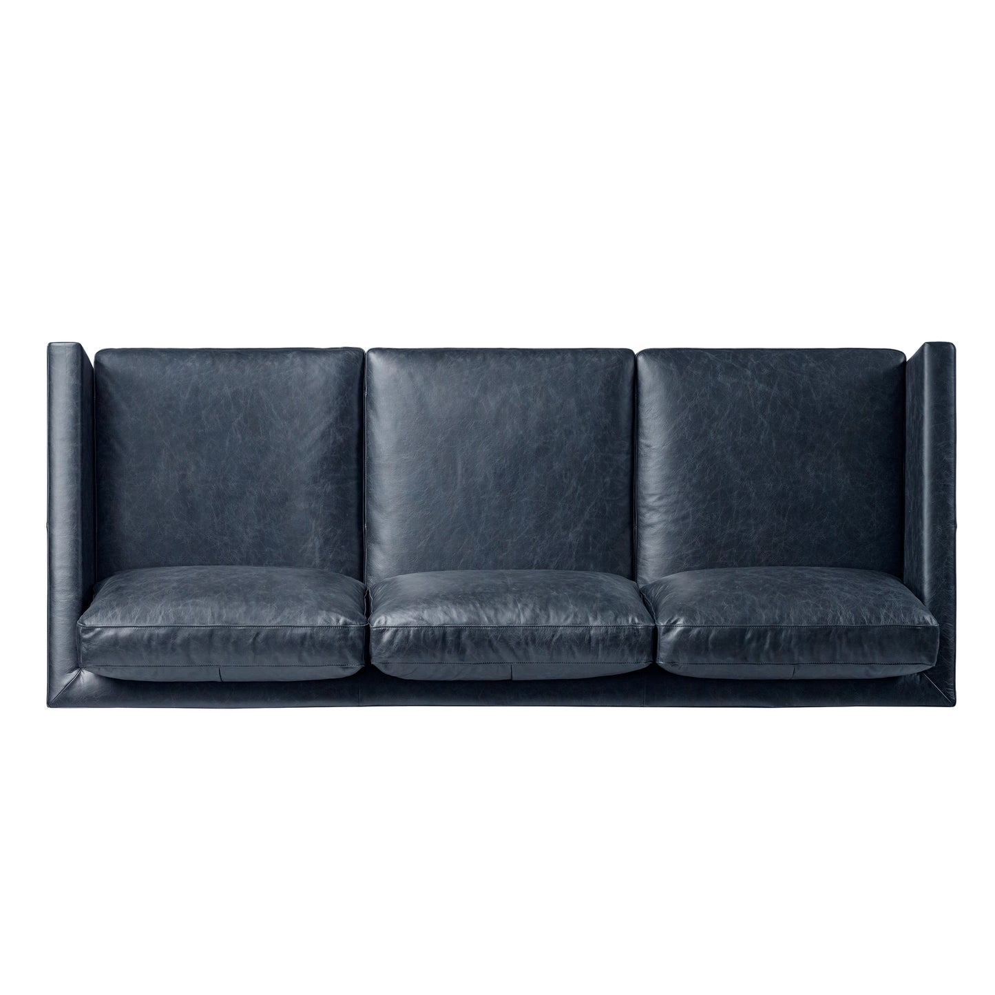 Nolita 85" Leather Sofa | Nightfall Blue
