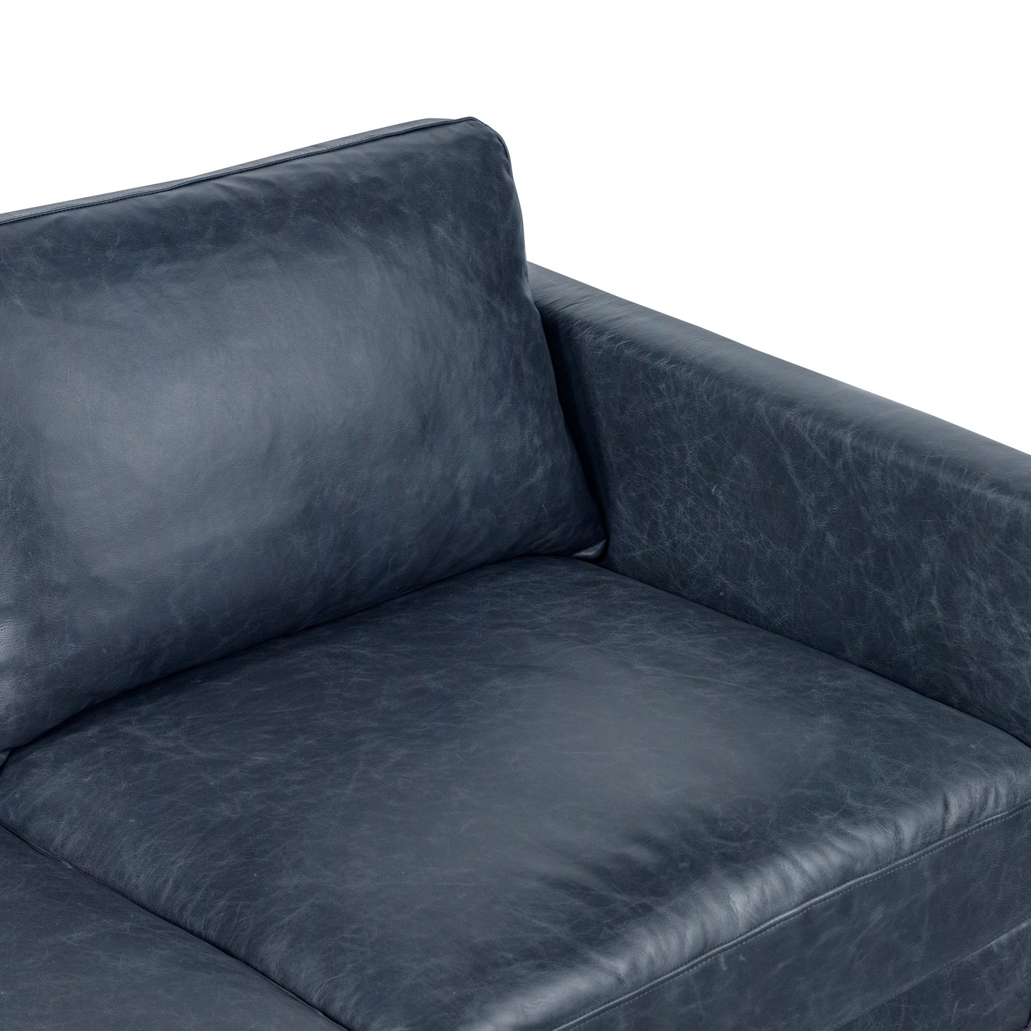 Nolita 85" Leather Sofa | Nightfall Blue