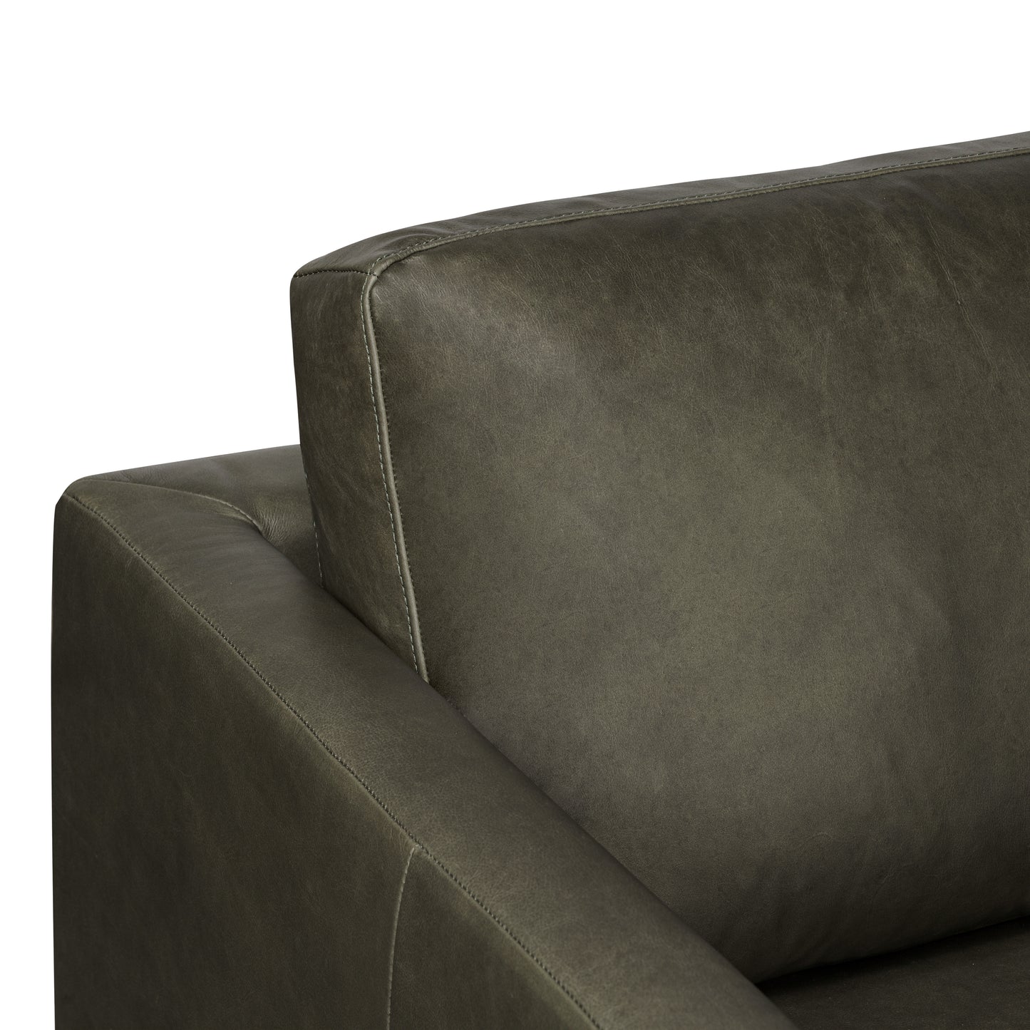 Nolita 85" Leather Sofa | Olivine Green