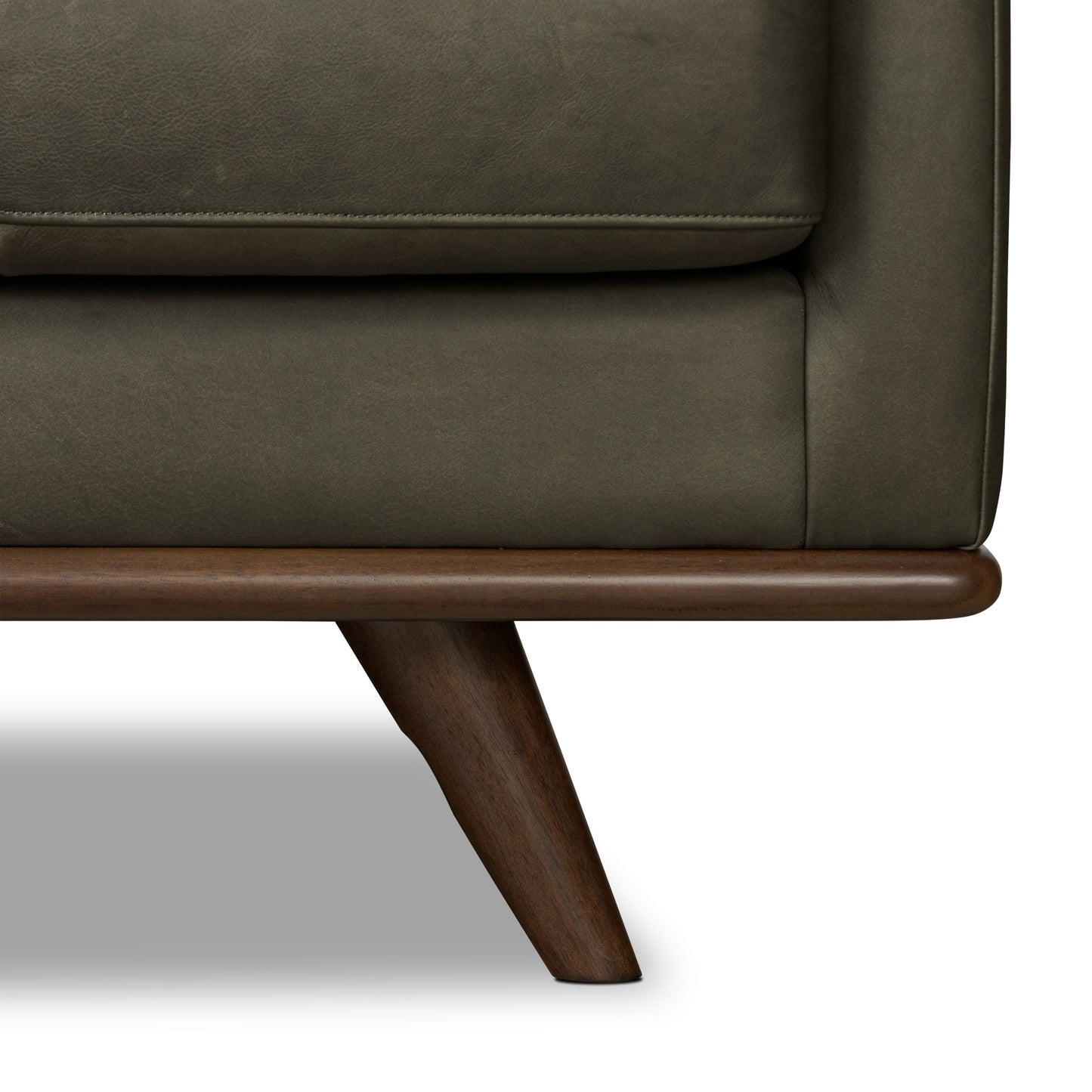 Nolita 85" Leather Sofa | Olivine Green