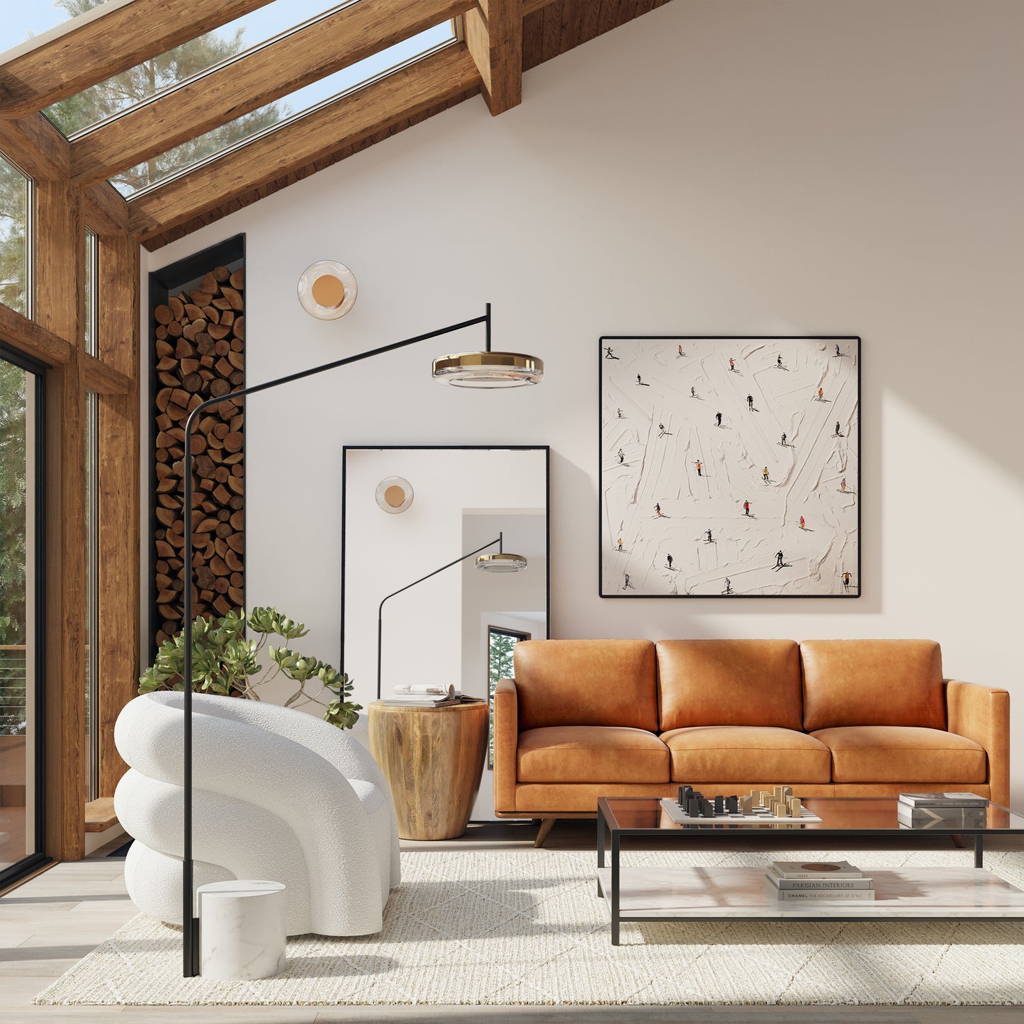 Nolita 85" Leather Sofa | Cognac Tan