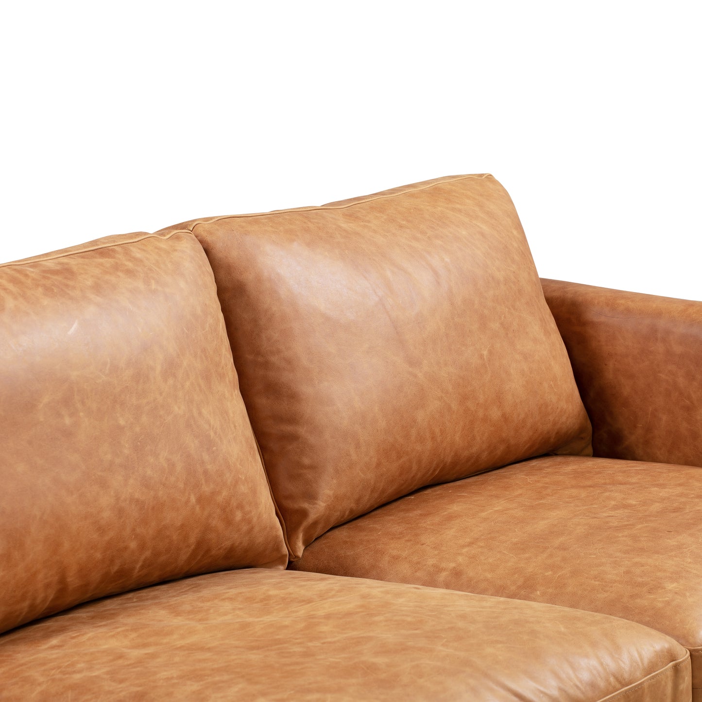 Nolita 85" Leather Sofa | Cognac Tan