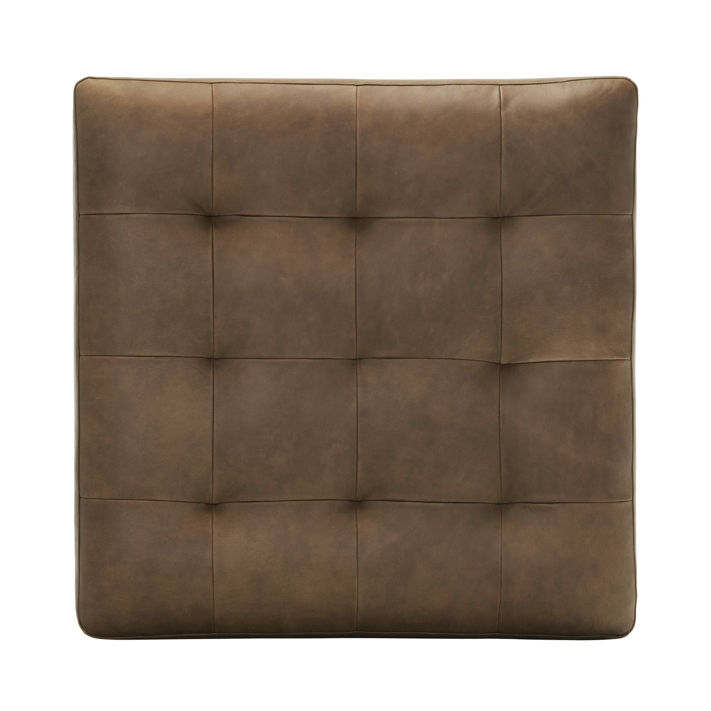 Napa Leather Ottoman | Cocoa Brown