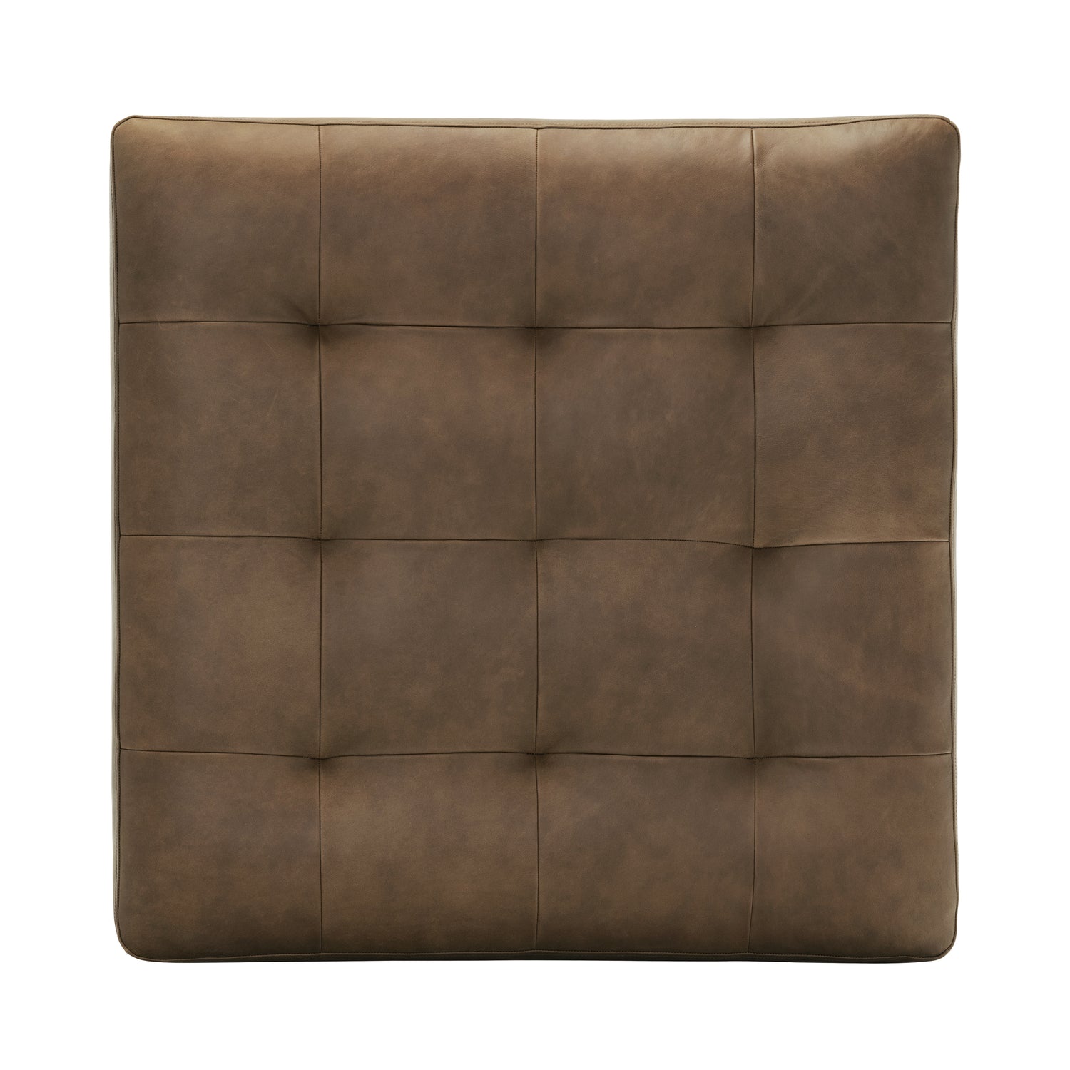 Napa Leather Ottoman | Cocoa Brown 