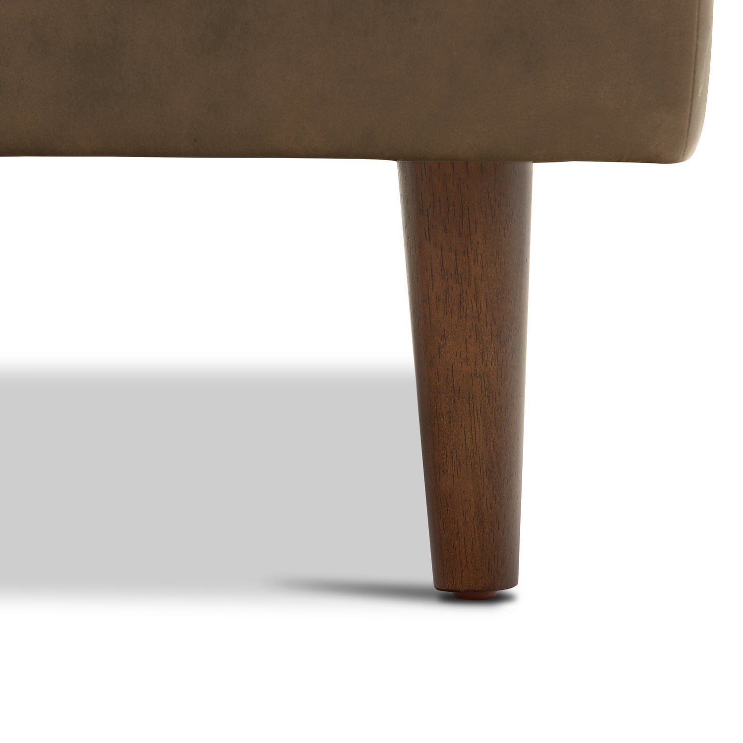 Napa Leather Ottoman | Cocoa Brown 