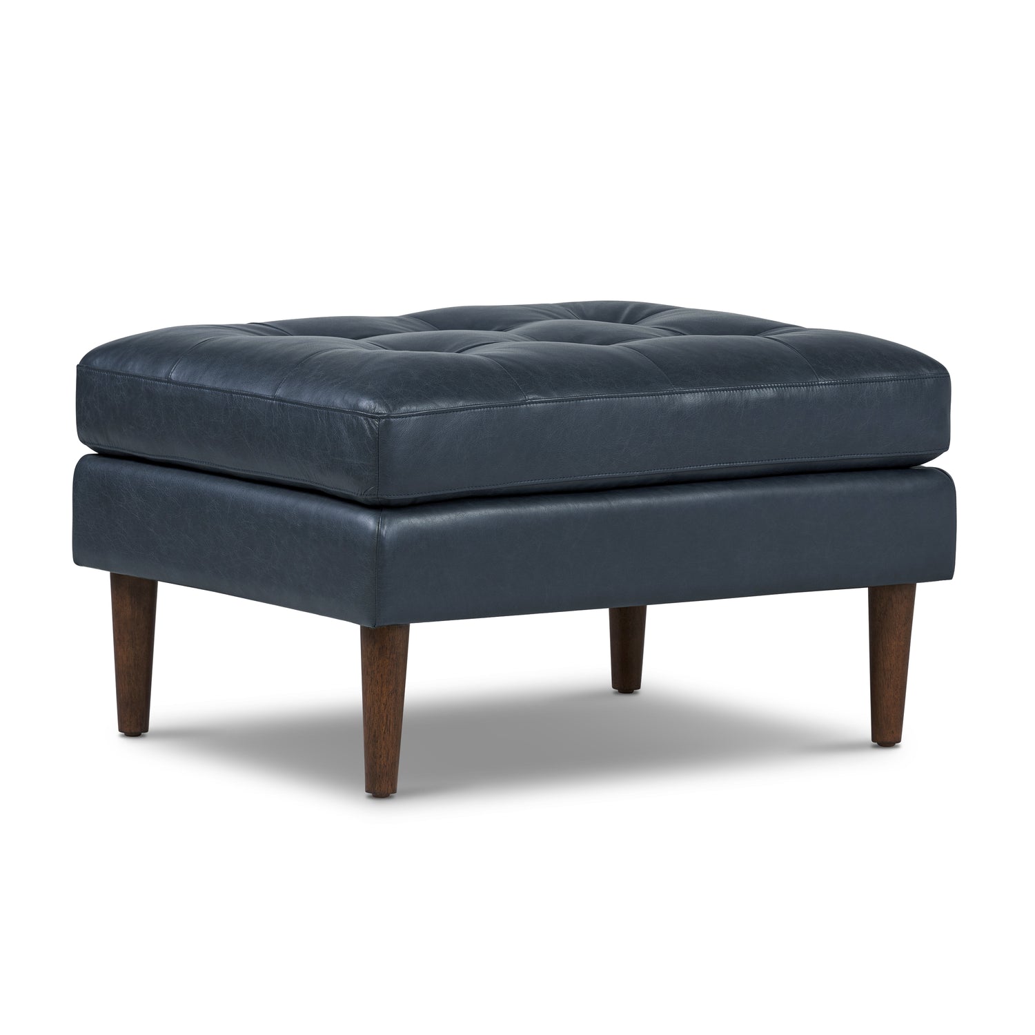 Napa Leather Ottoman | Deepsky Blue 