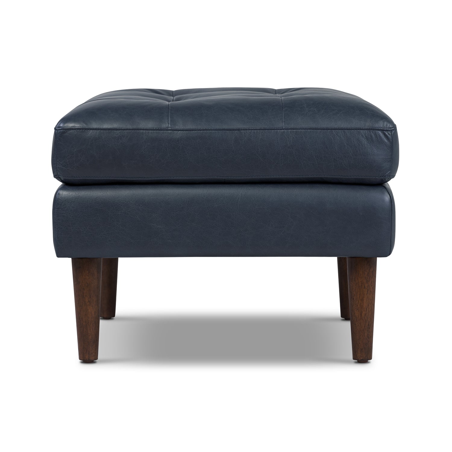 Napa Leather Ottoman | Deepsky Blue 