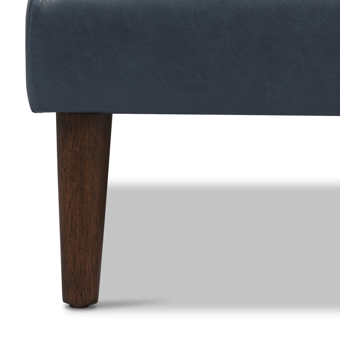 Napa Leather Ottoman | Deepsky Blue