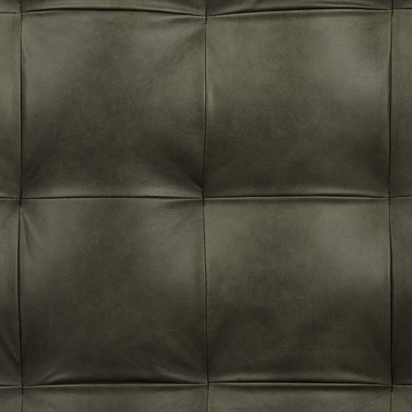 Napa Leather Ottoman | Olivine Green