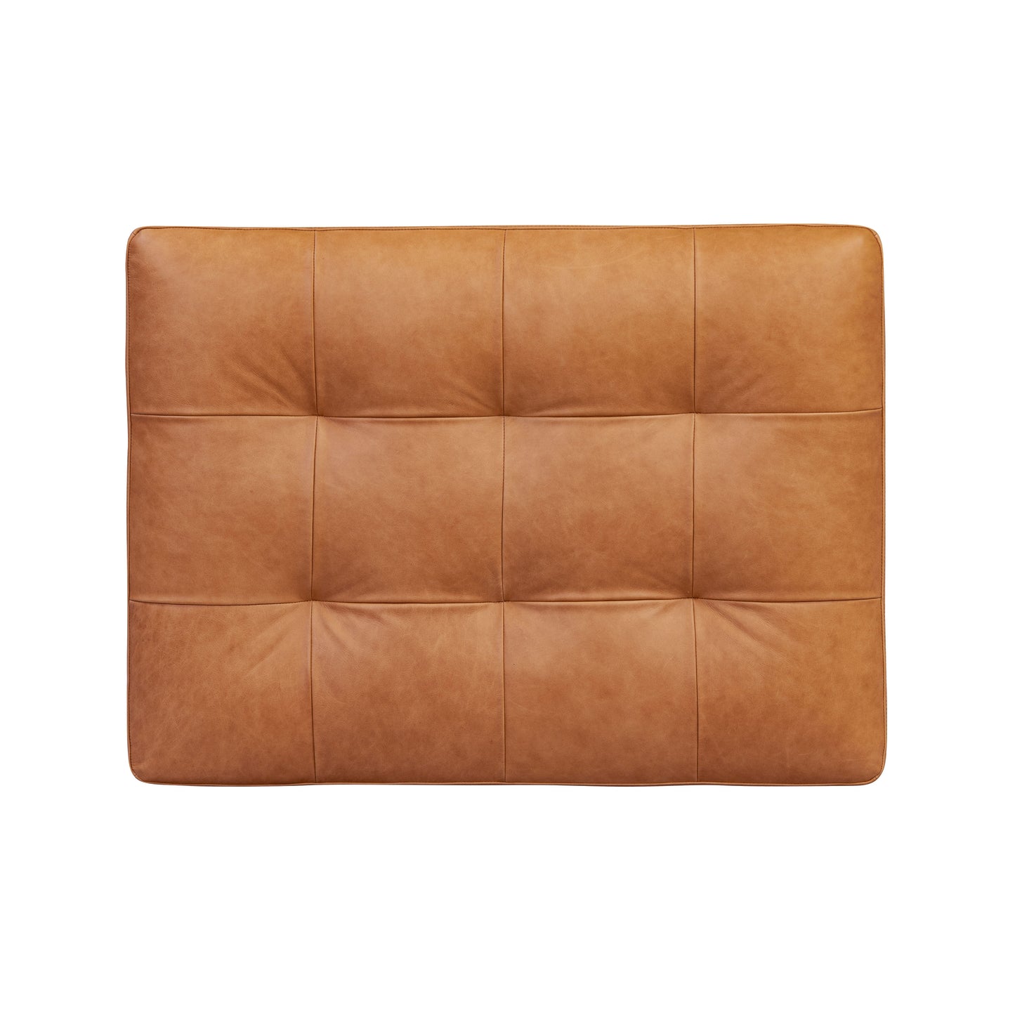 Napa Leather Ottoman | Cognac Tan
