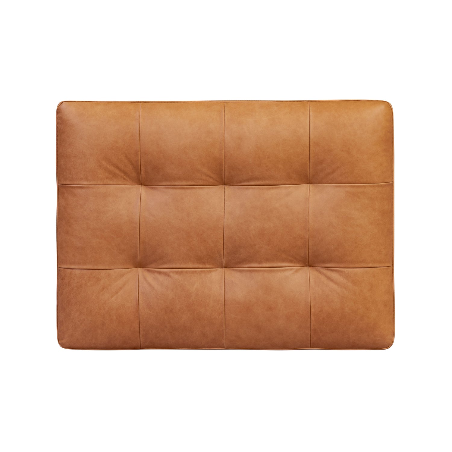 Napa Leather Ottoman | Cognac Tan 