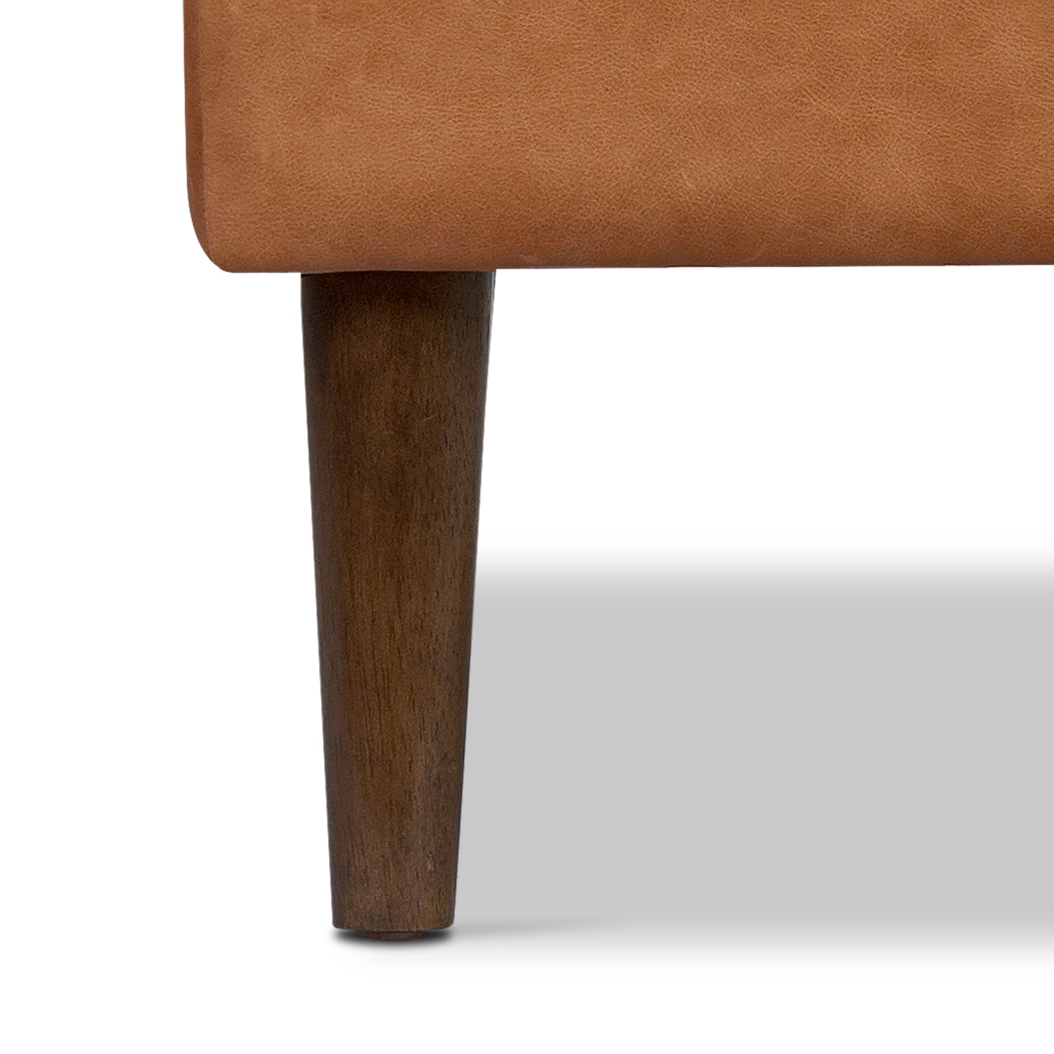 Napa Leather Ottoman | Cognac Tan 