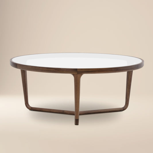 Ciro Round Coffee Table | Walnut