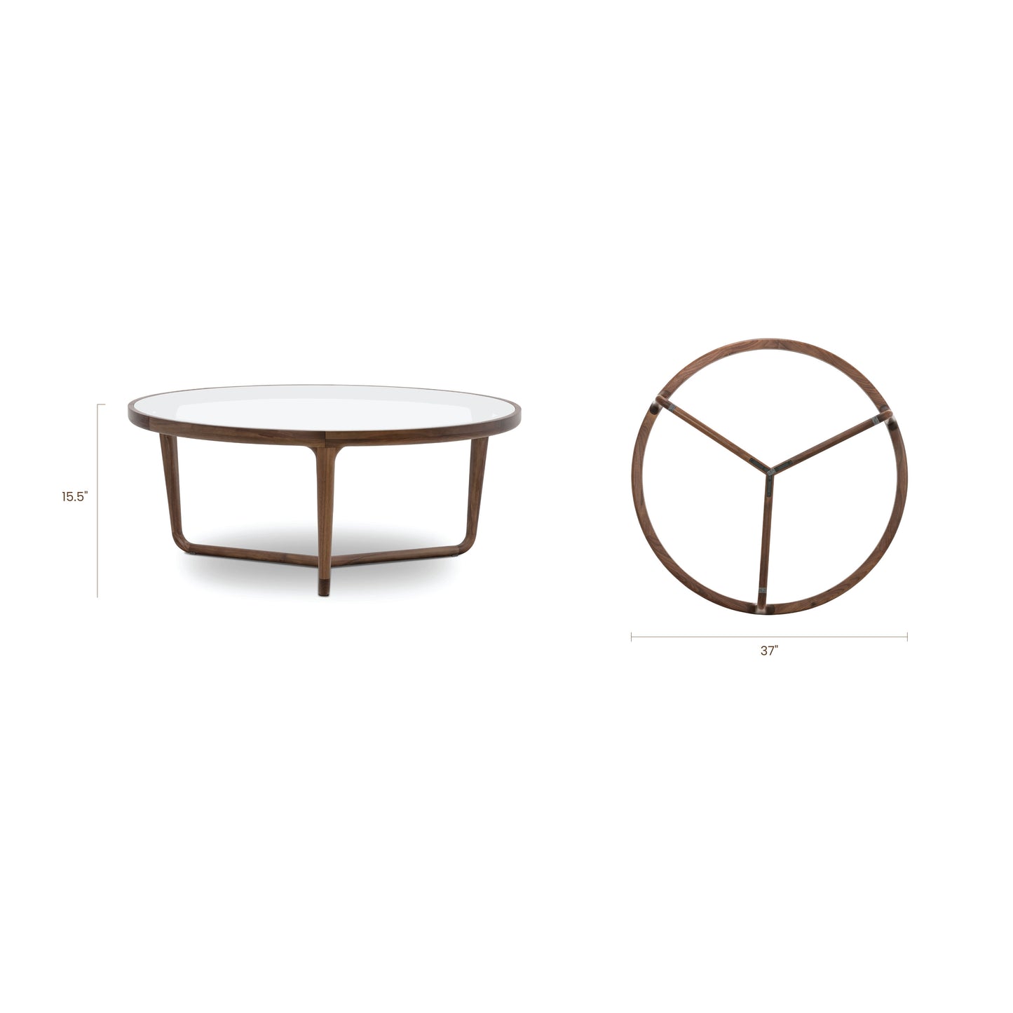 Ciro Round Coffee Table | Walnut