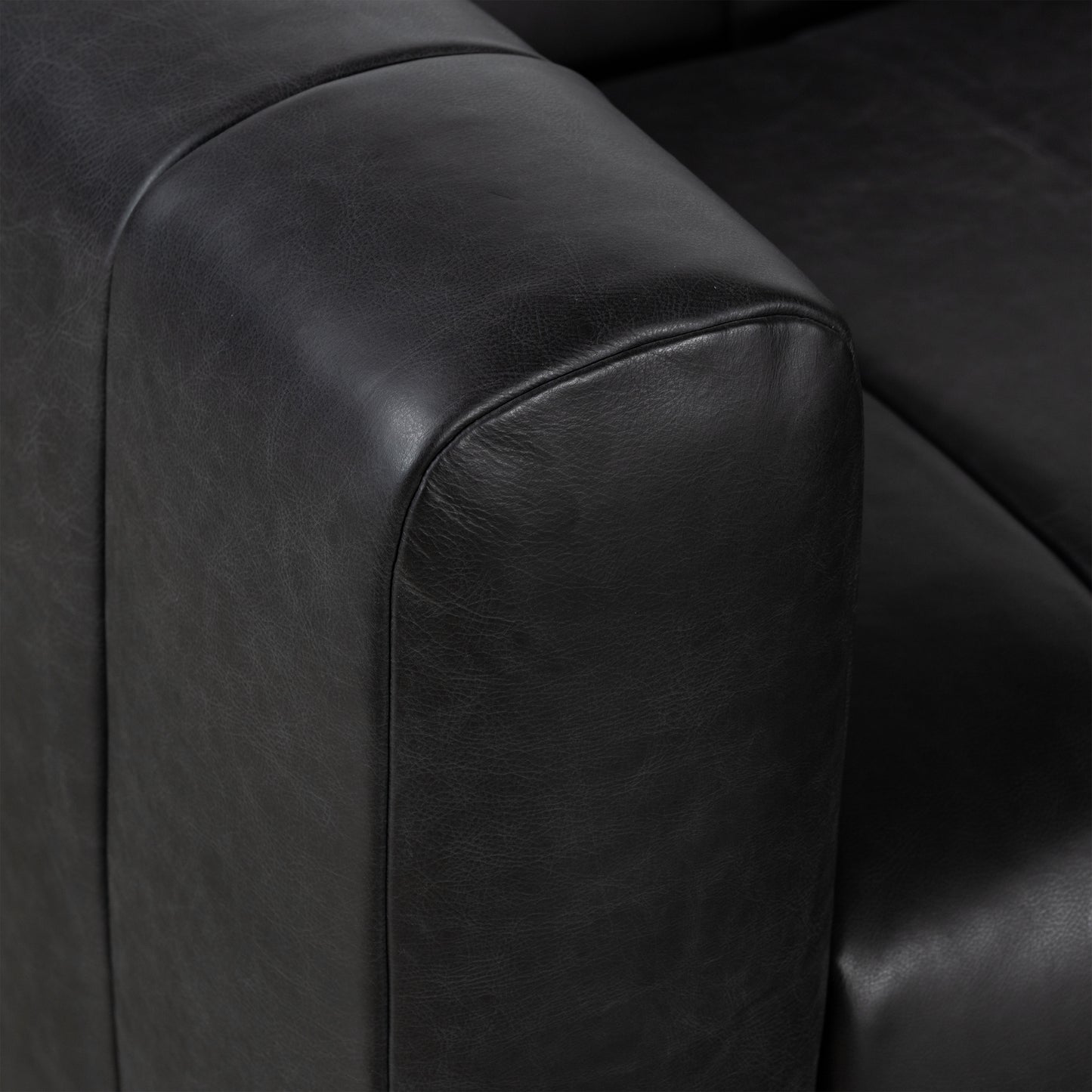 Canale 86" Leather Sofa | Onyx Black