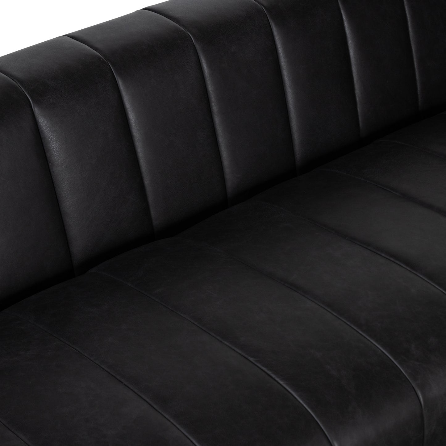 Canale 86" Leather Sofa | Onyx Black
